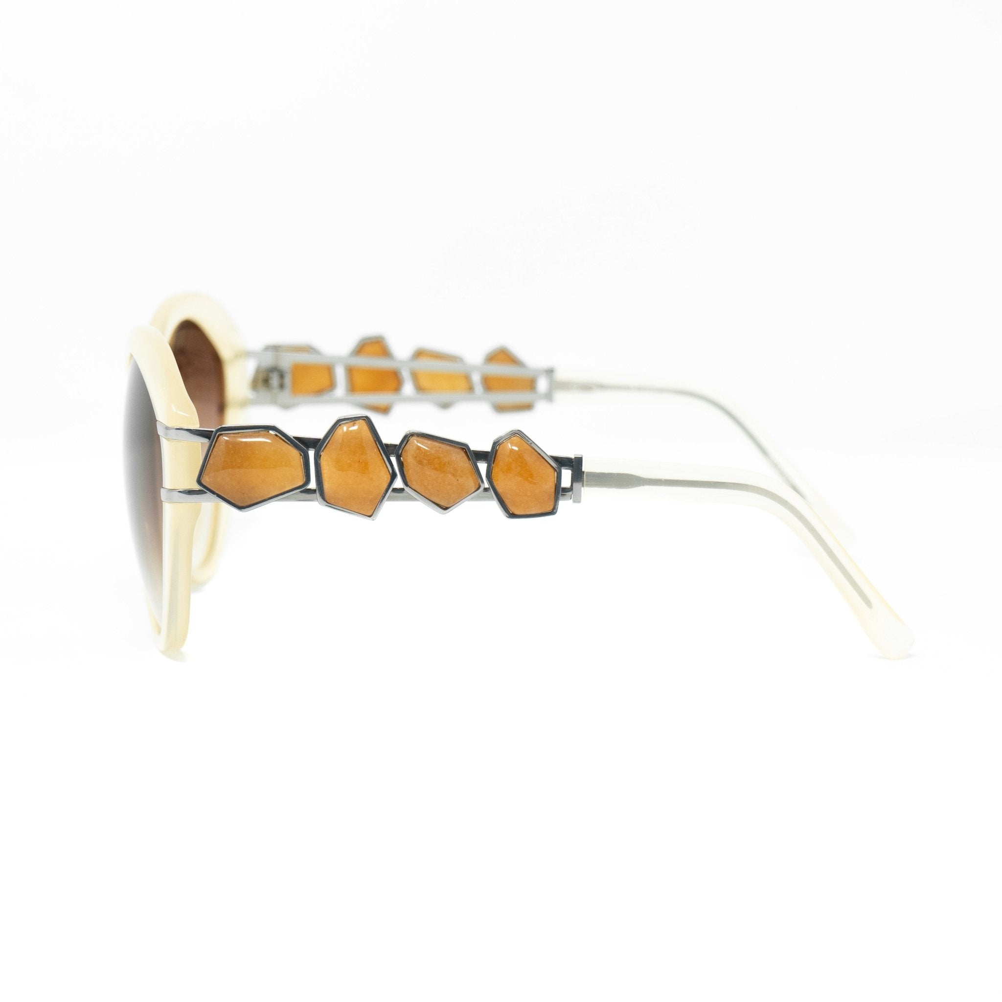 Oscar De La Renta Sunglasses Oversized Nude and Brown-GR8 Sunglasses