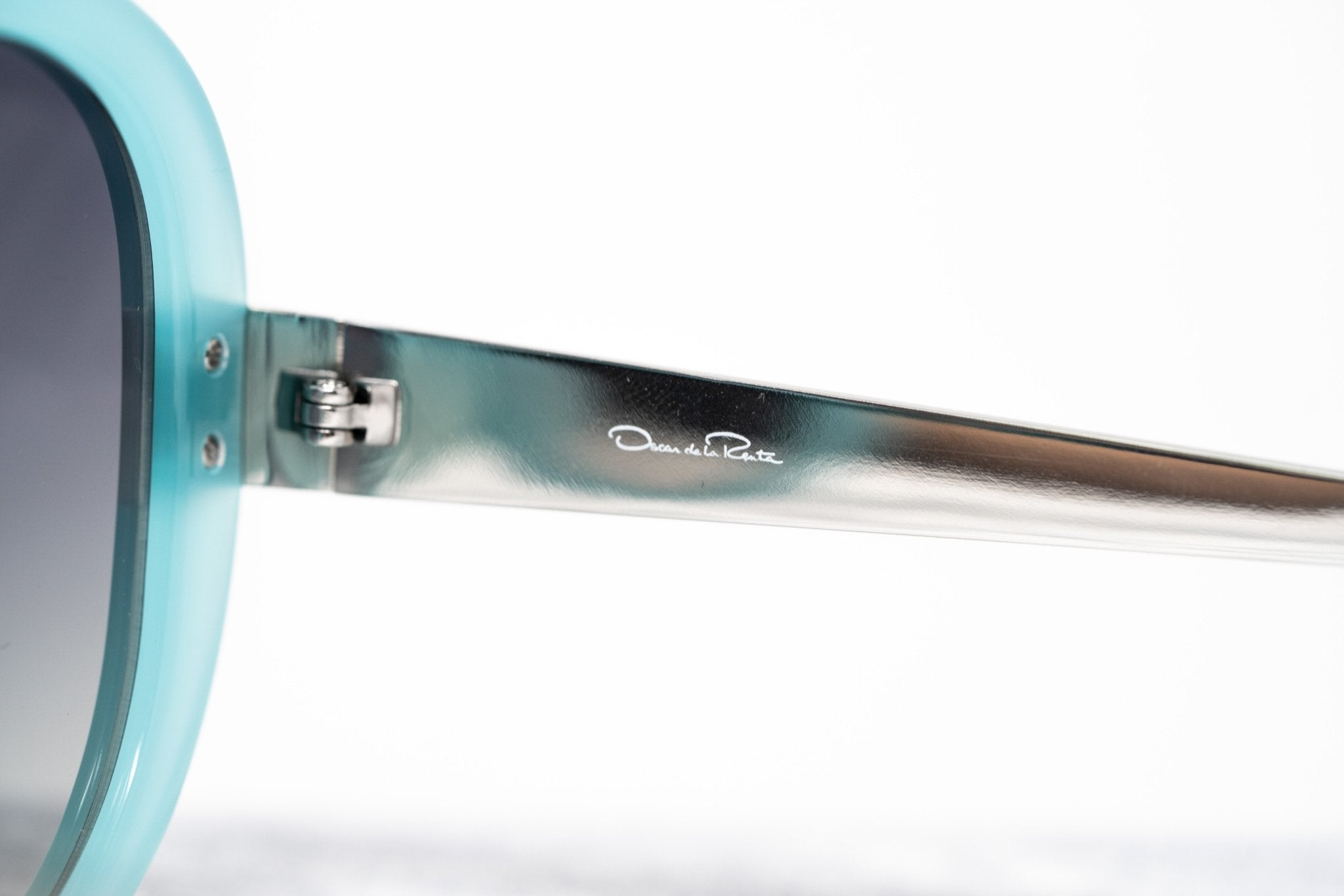 Oscar De La Renta Sunglasses Oversized Aqua and Grey-GR8 Sunglasses