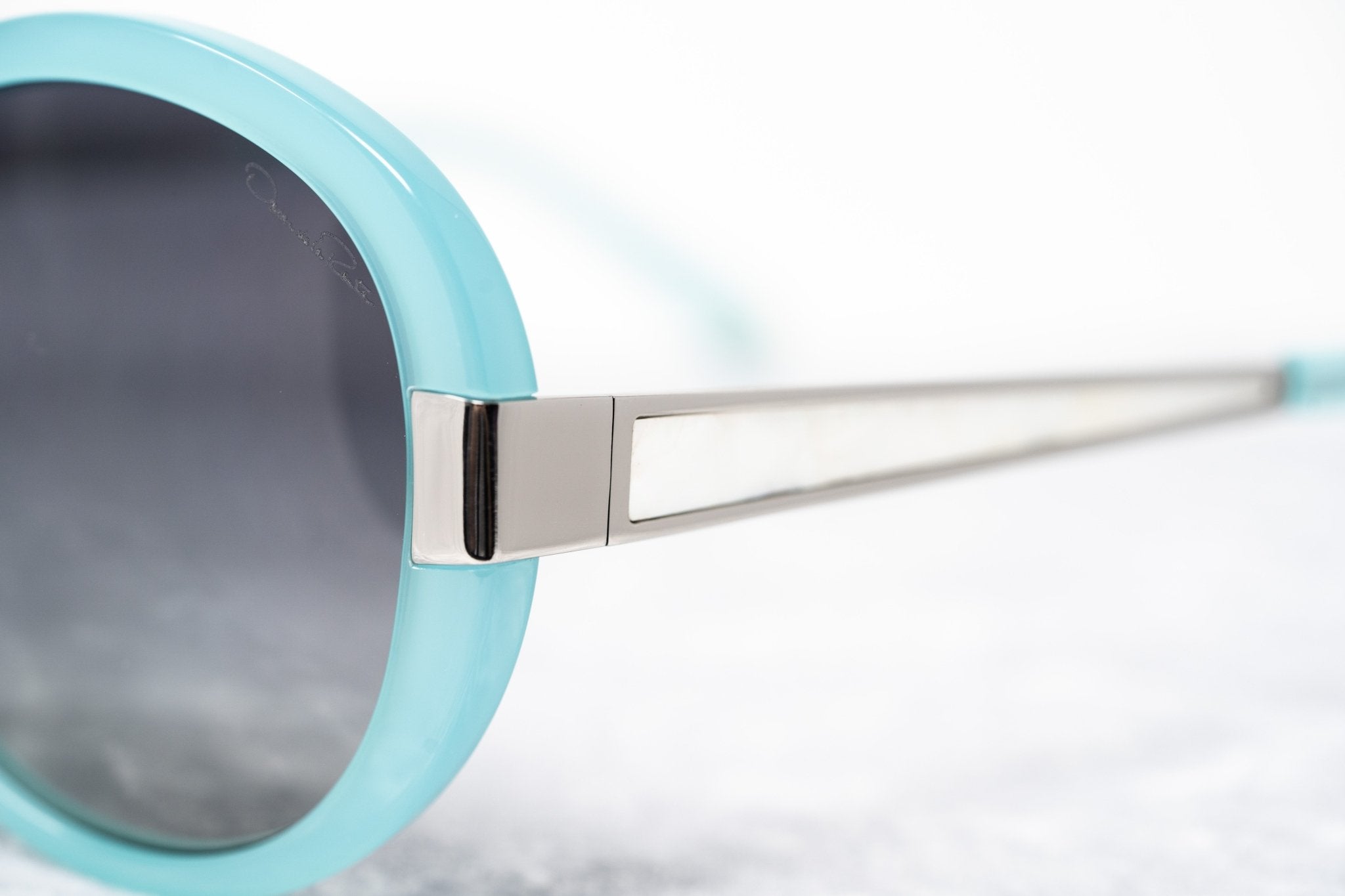 Oscar De La Renta Sunglasses Oversized Aqua and Grey-GR8 Sunglasses