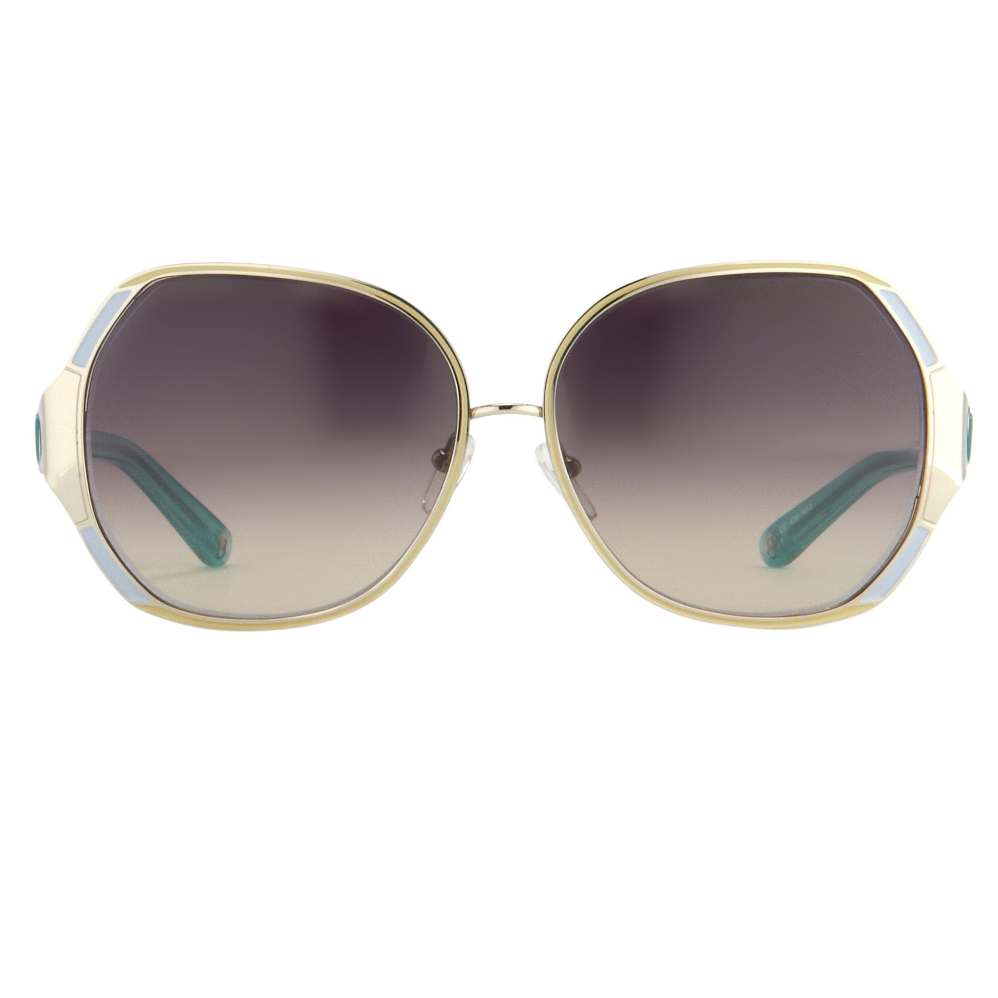Oscar De La Renta Sunglasses Oversized Silver Multicolour Enamel and Grey-GR8 Sunglasses