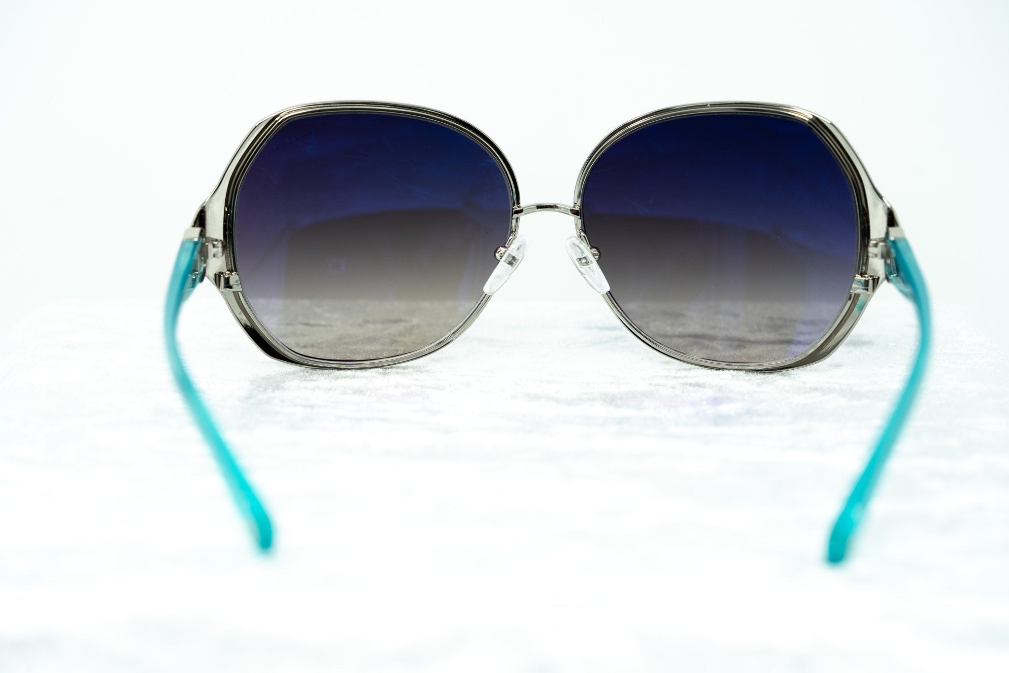 Oscar De La Renta Sunglasses Oversized Silver Multicolour Enamel and Grey-GR8 Sunglasses