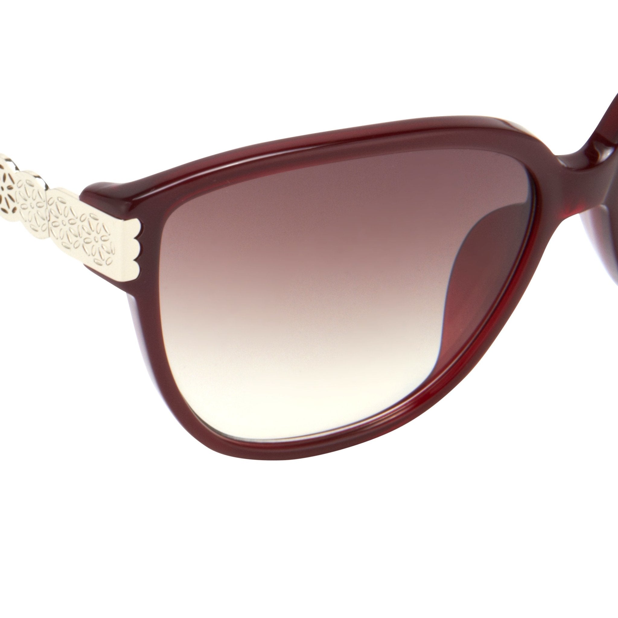 Oscar De La Renta Sunglasses Oval Deep Red and Brown-GR8 Sunglasses