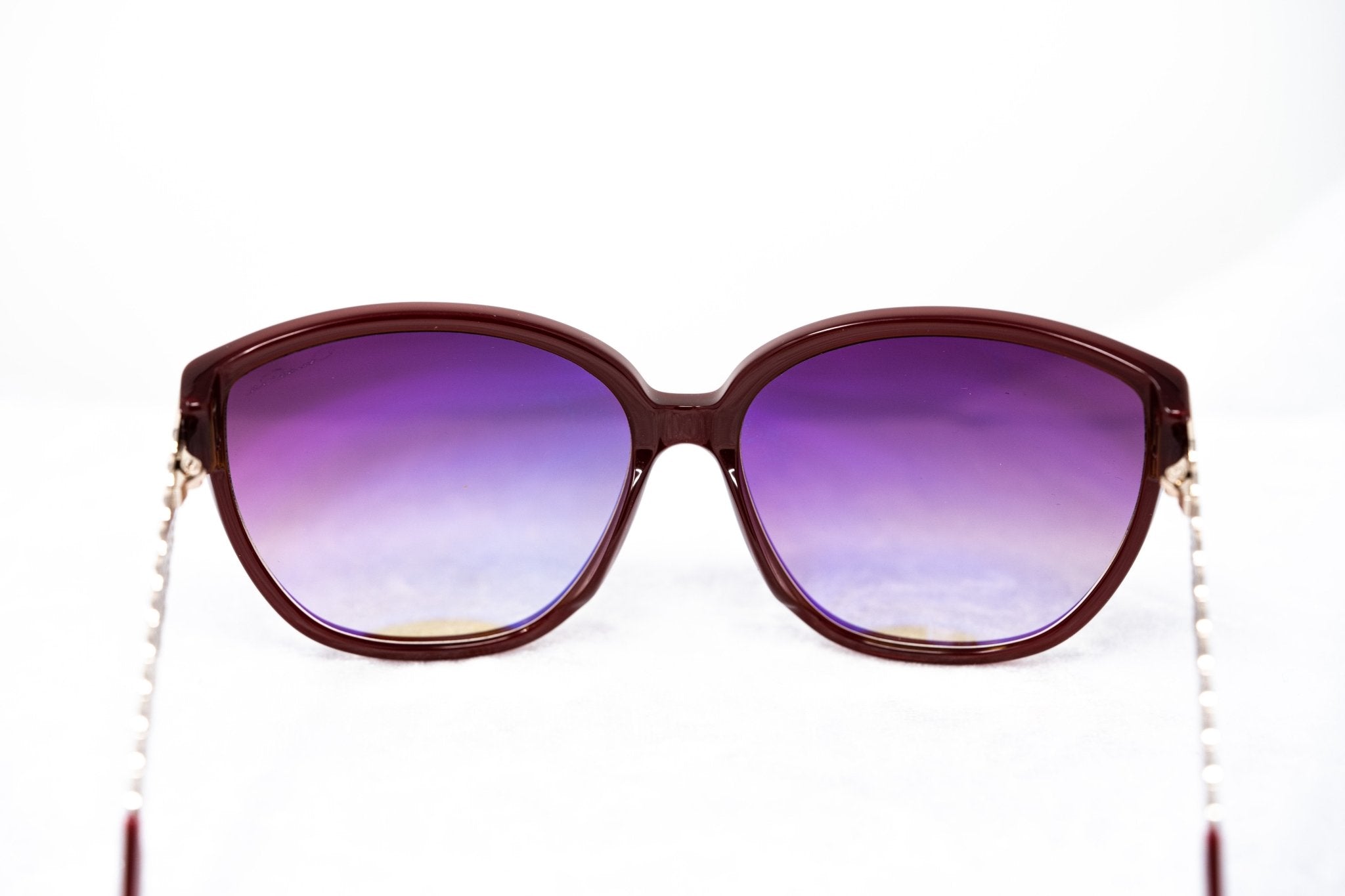 Oscar De La Renta Sunglasses Oval Deep Red and Brown-GR8 Sunglasses