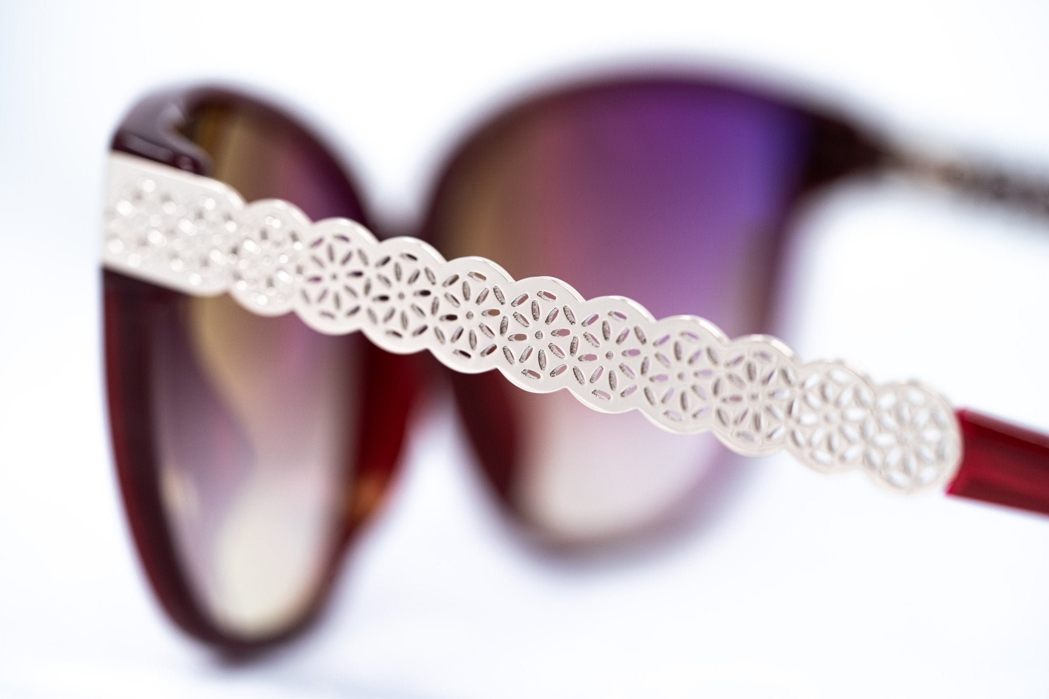 Oscar De La Renta Sunglasses Oval Deep Red and Brown-GR8 Sunglasses