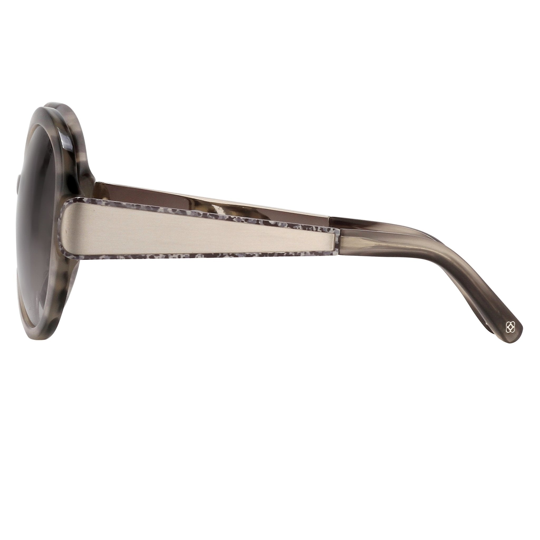 Oscar De La Renta Sunglasses Oversized Inky Horn and Grey-GR8 Sunglasses