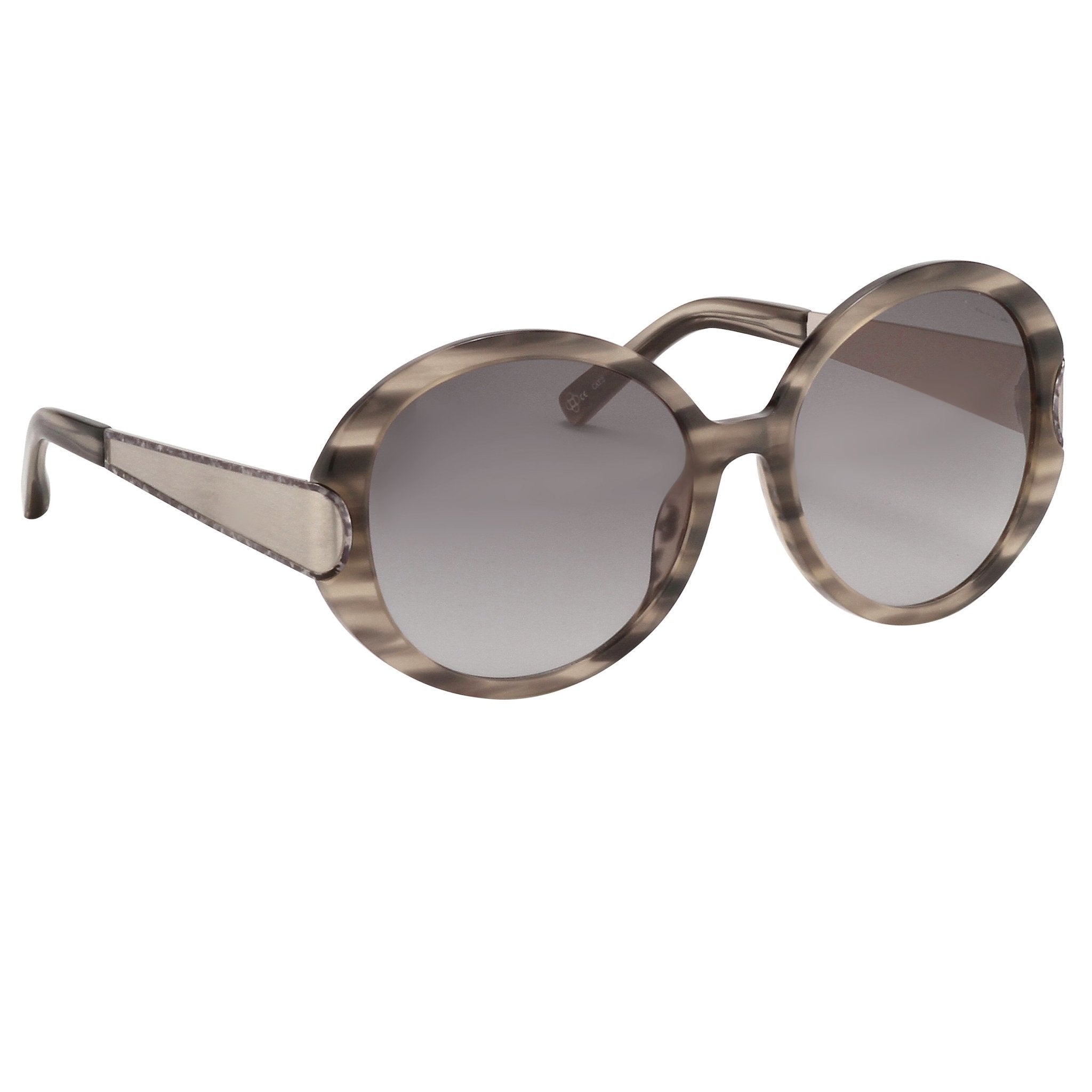 Oscar De La Renta Sunglasses Oversized Inky Horn and Grey-GR8 Sunglasses
