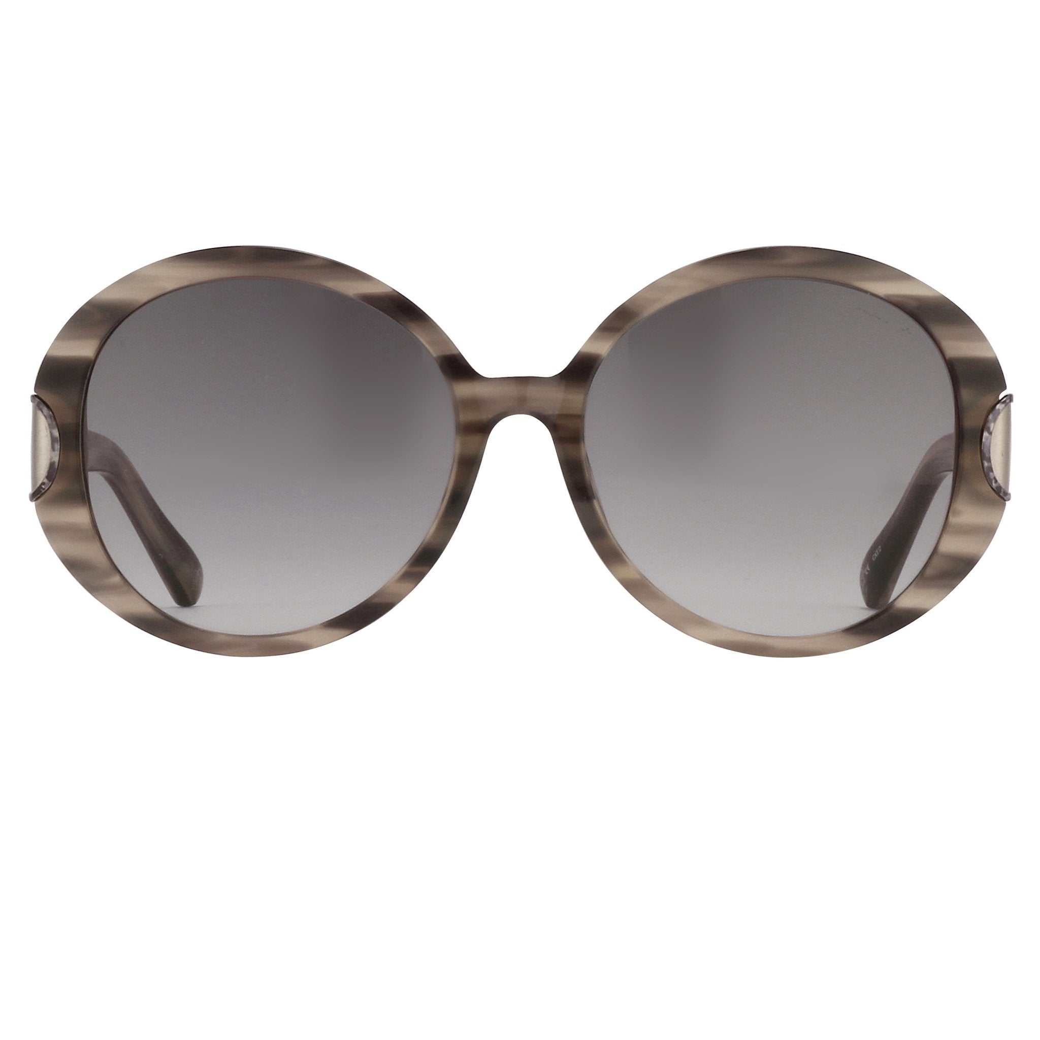 Oscar De La Renta Women Sunglasses Oversized Frame Inky Horn and Grey Lenses - ODLR58C4SUN - Watches & Crystals