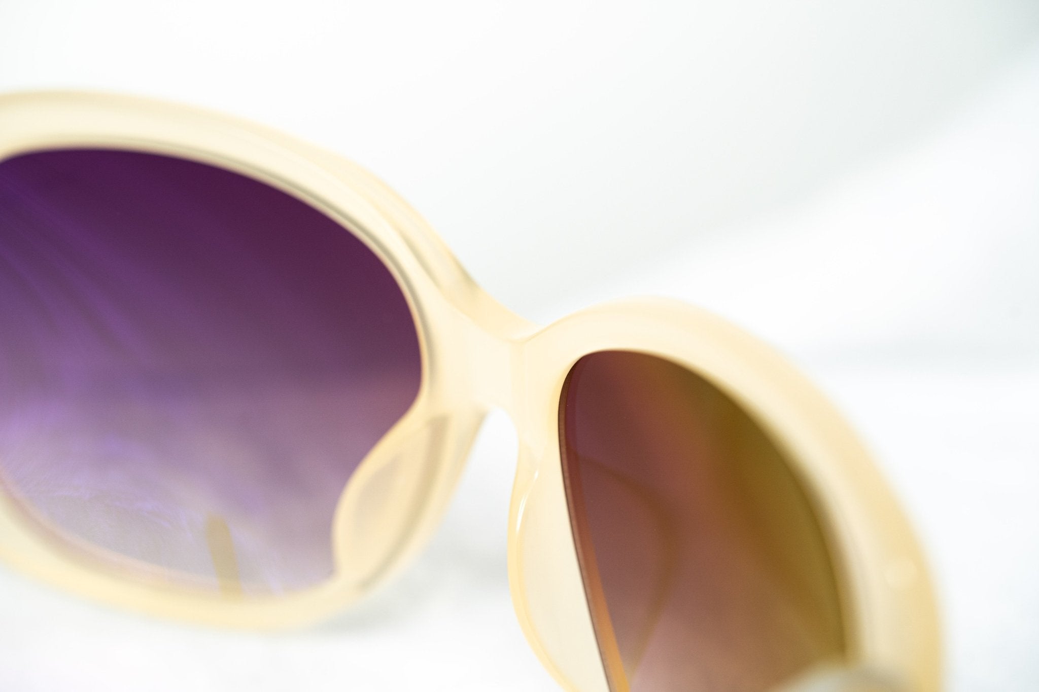 Oscar De La Renta Sunglasses Oversized Nude Silver and Amber-GR8 Sunglasses