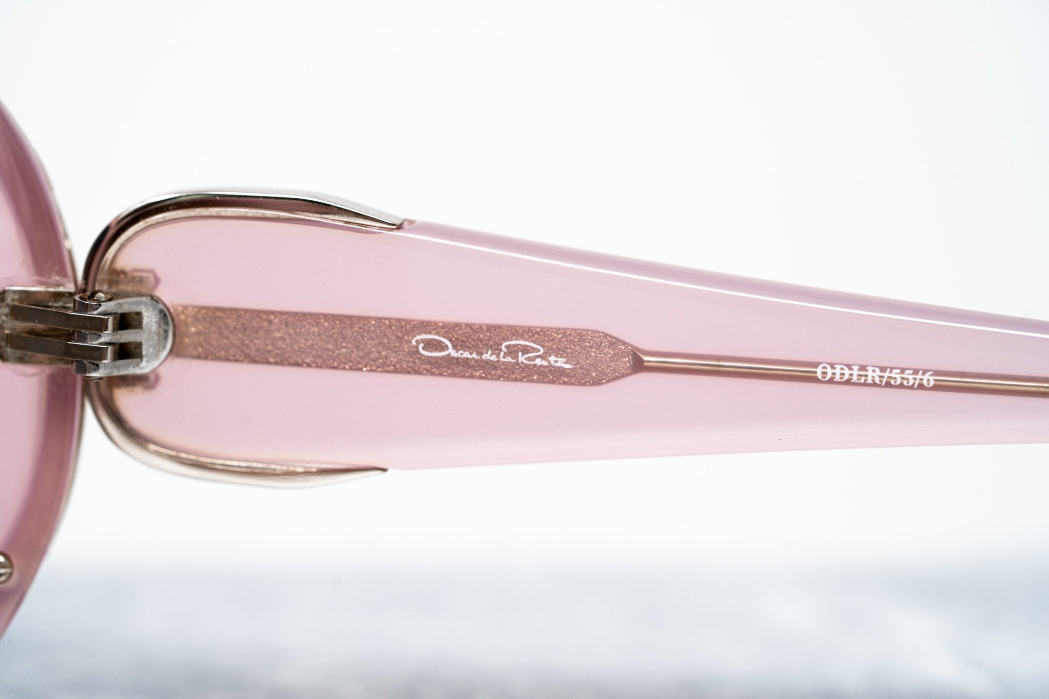 Oscar De La Renta Sunglasses Oversized Pink and Dark Grey-GR8 Sunglasses