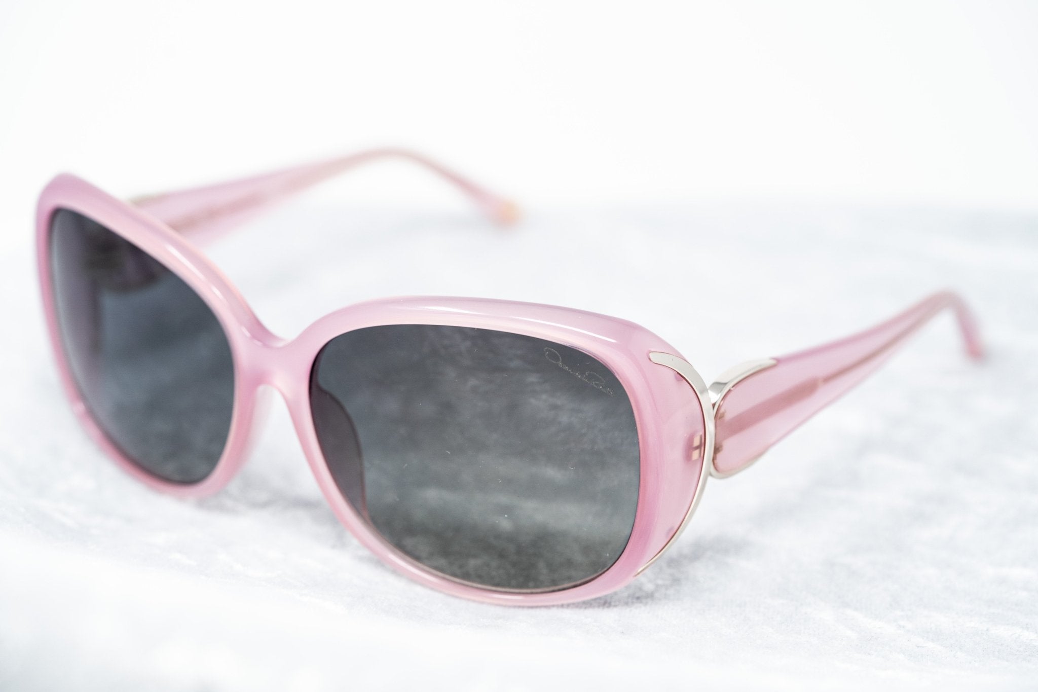 Oscar De La Renta Sunglasses Oversized Pink and Dark Grey-GR8 Sunglasses