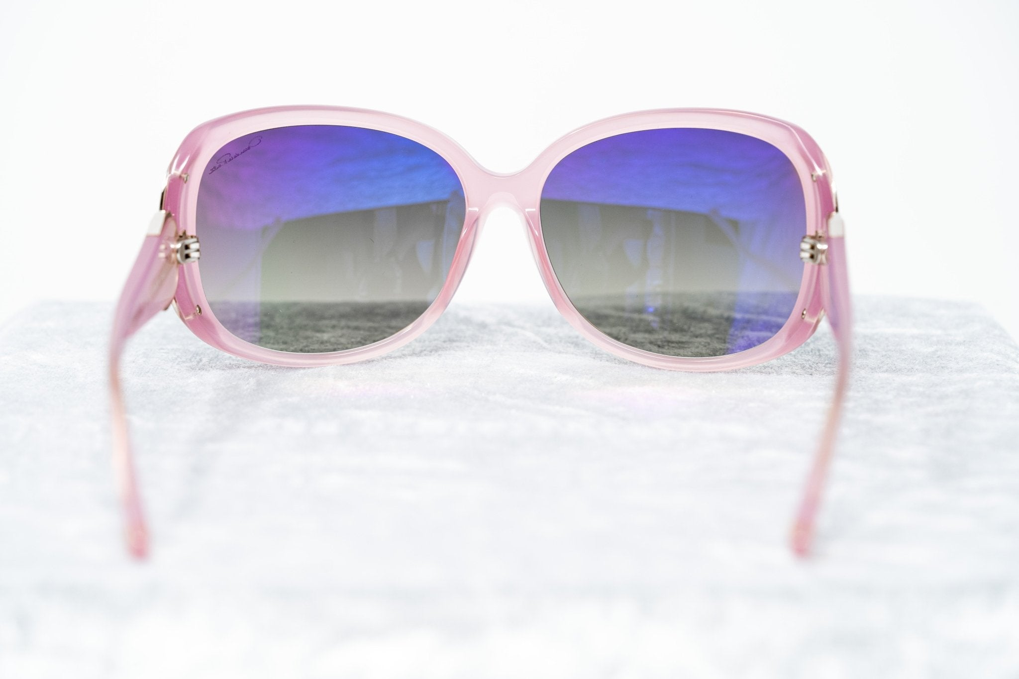 Oscar De La Renta Sunglasses Oversized Pink and Dark Grey-GR8 Sunglasses
