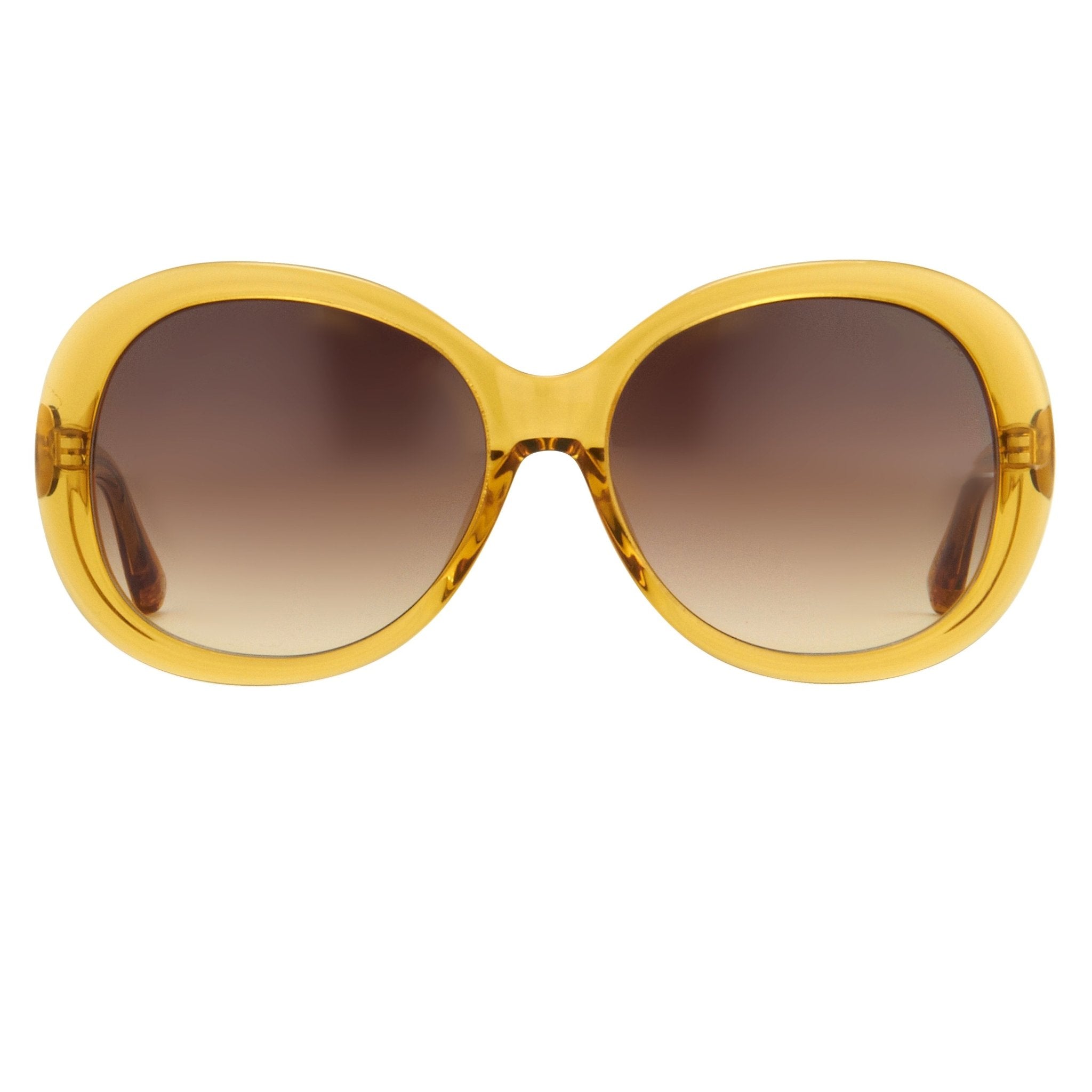 Oscar De La Renta Sunglasses Oversized Yellow and Brown-GR8 Sunglasses