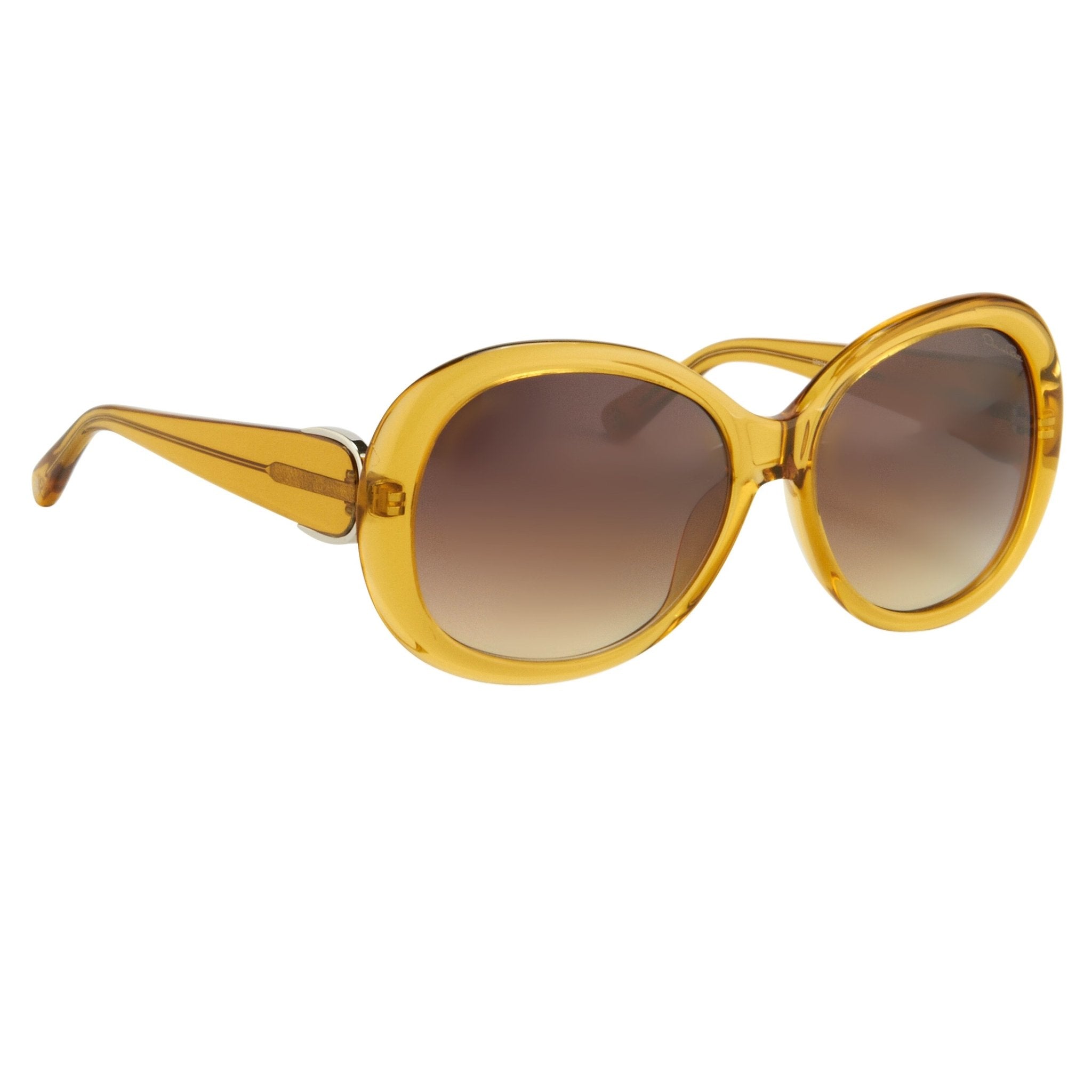 Oscar De La Renta Sunglasses Oversized Yellow and Brown-GR8 Sunglasses