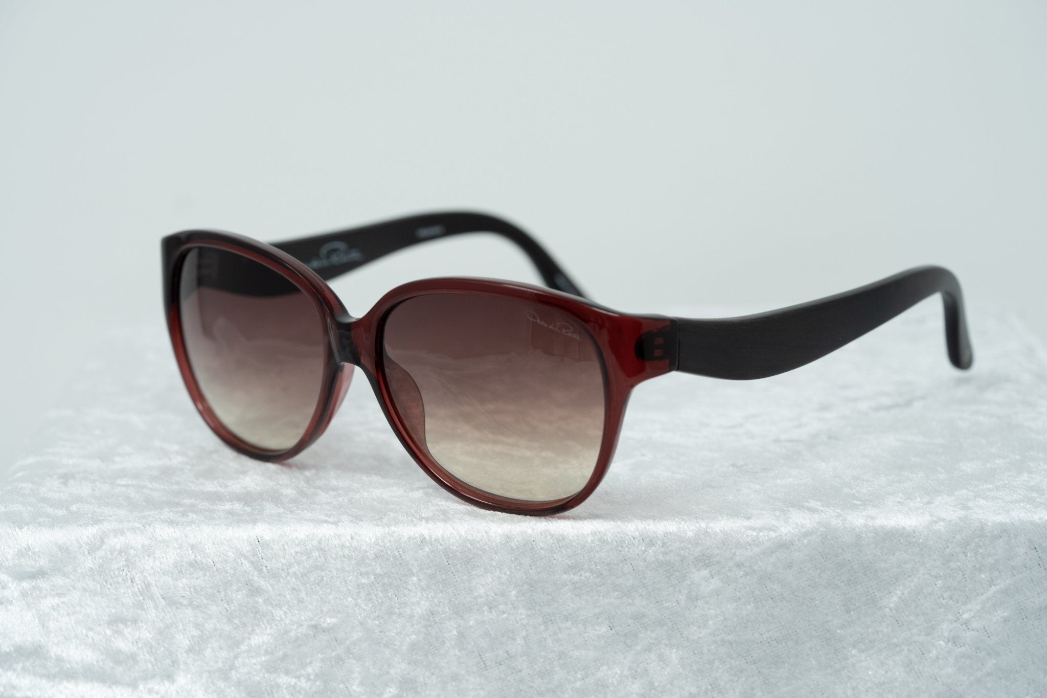 Oscar De La Renta Sunglasses Oval Red and Brown-GR8 Sunglasses