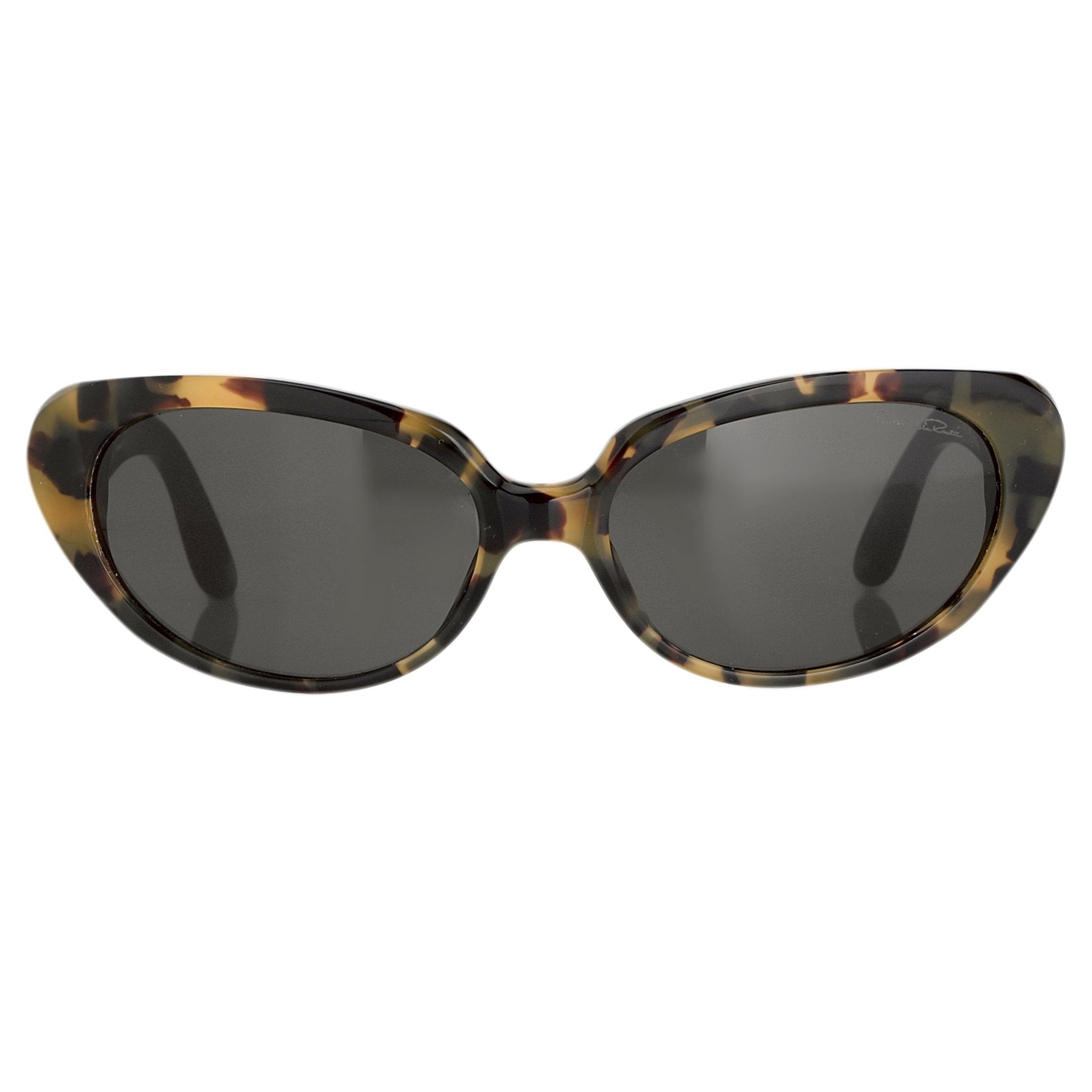 Oscar De La Renta Sunglasses Oval Tortoise and Dark Grey-GR8 Sunglasses