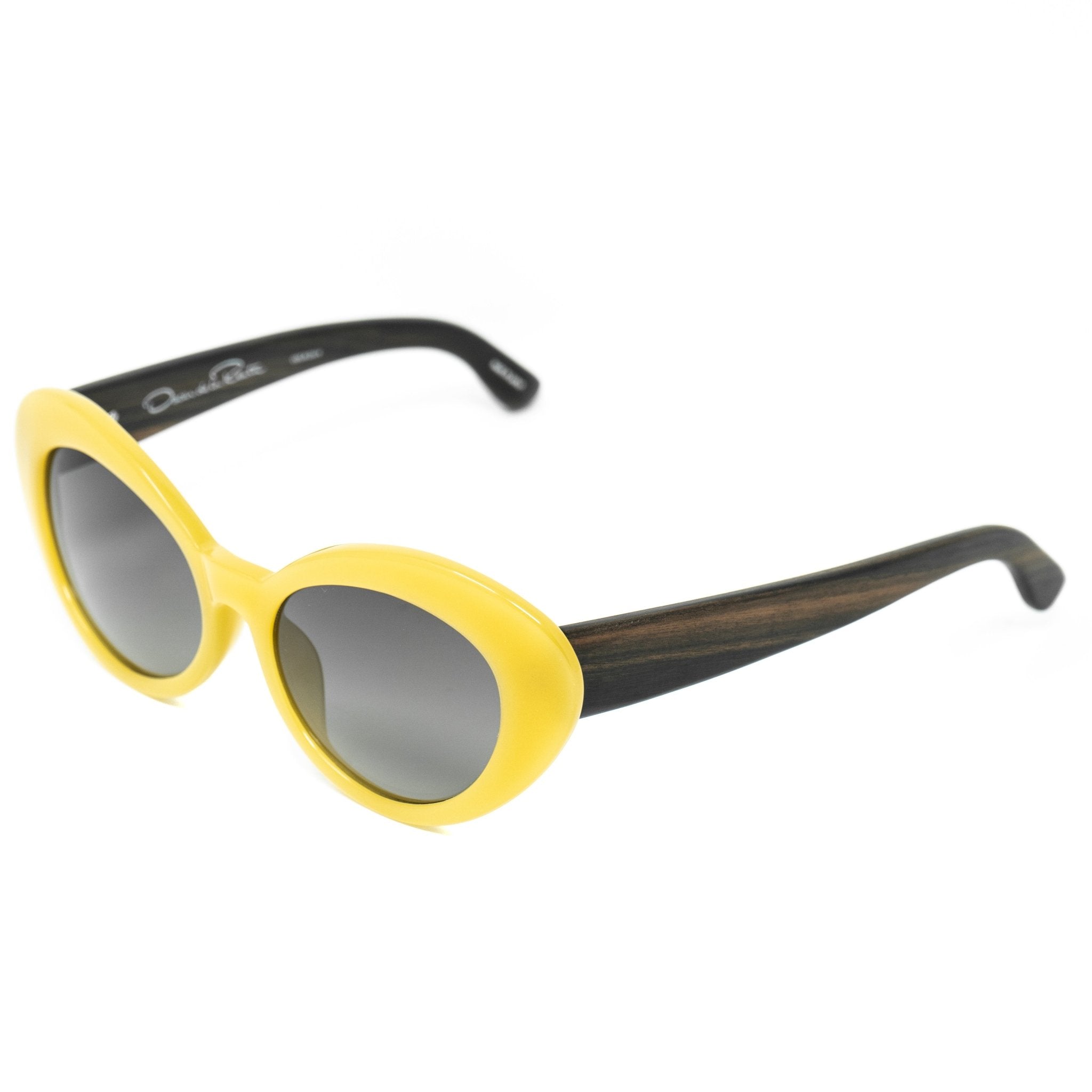 Oscar De La Renta Ladies Sunglasses Oval Yellow and Grey ODLR26C4SUN-GR8 Sunglasses