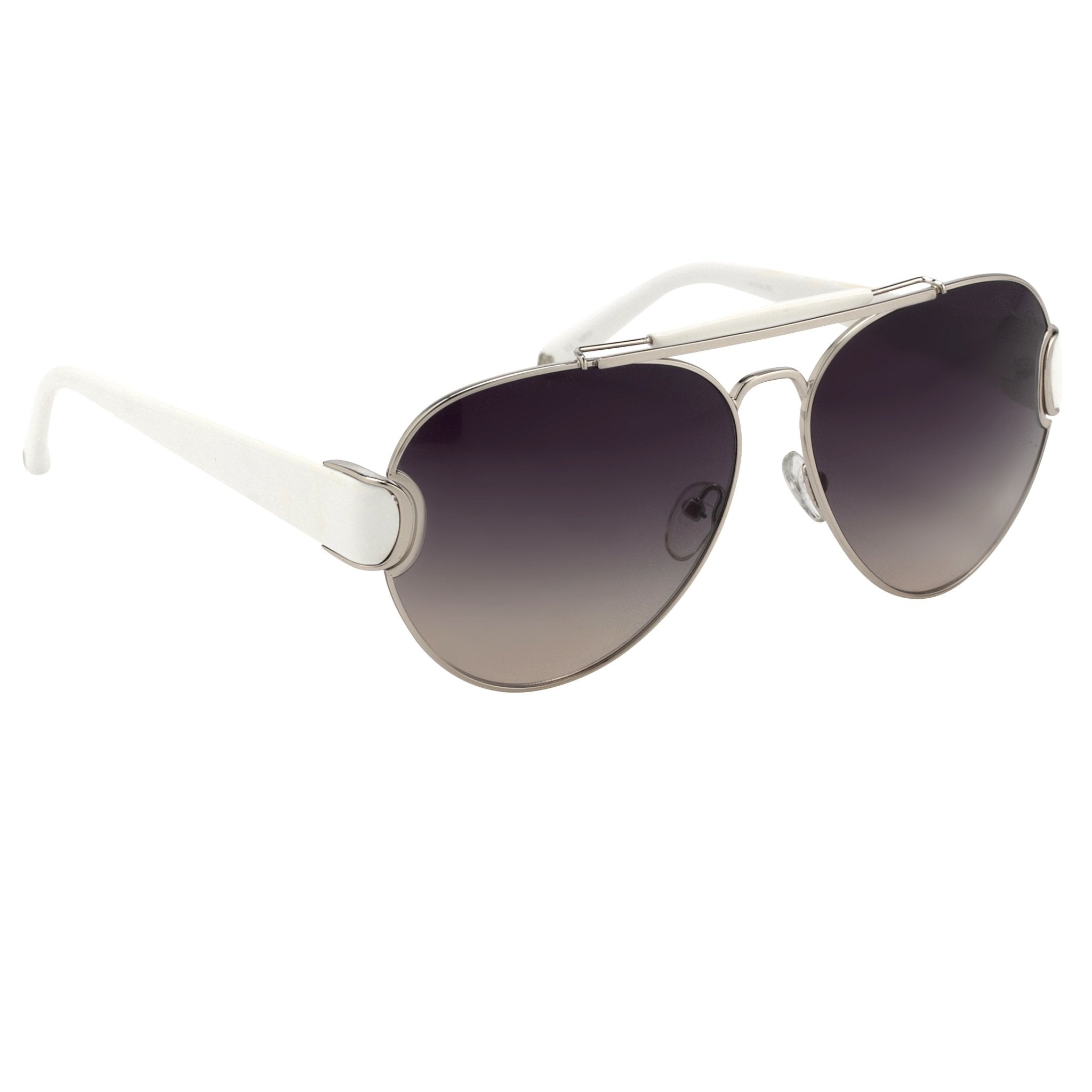 Oscar De La Renta Sunglasses Oversized Silver and Dark Grey-GR8 Sunglasses