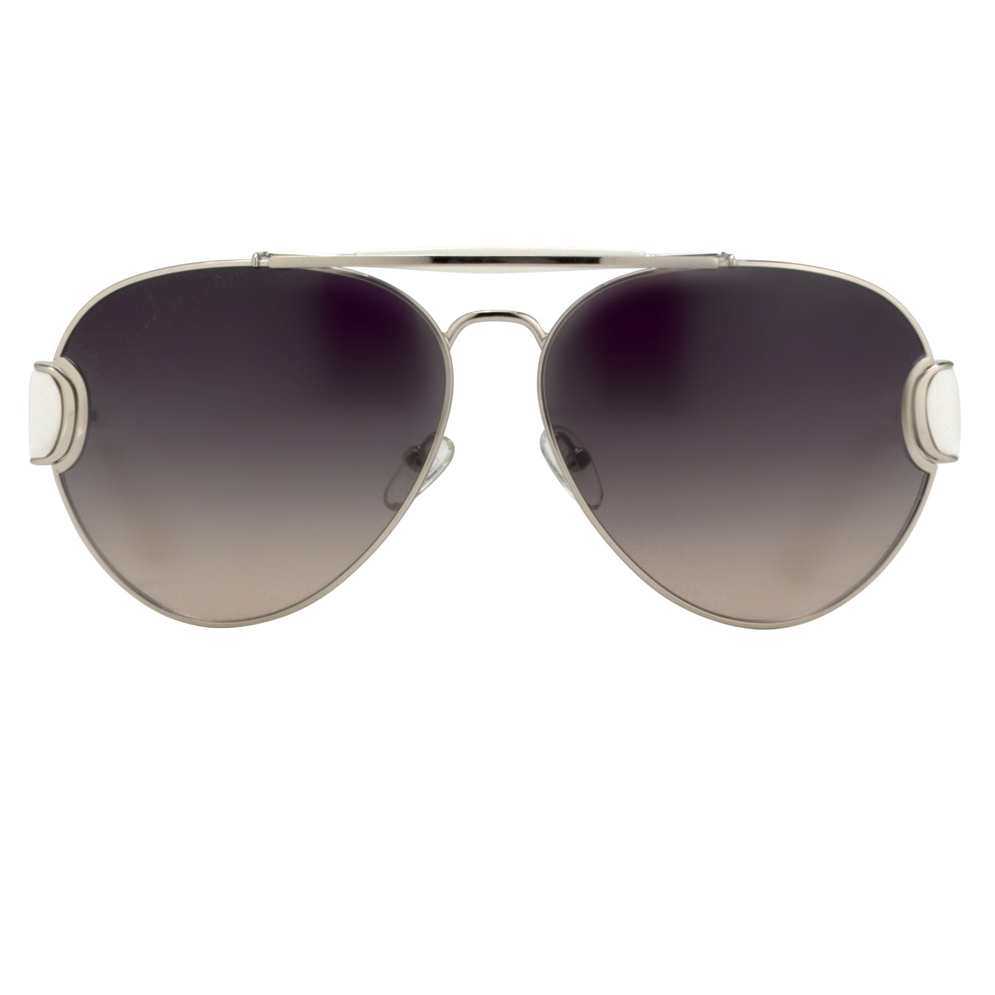 Oscar De La Renta Sunglasses Oversized Silver and Dark Grey-GR8 Sunglasses