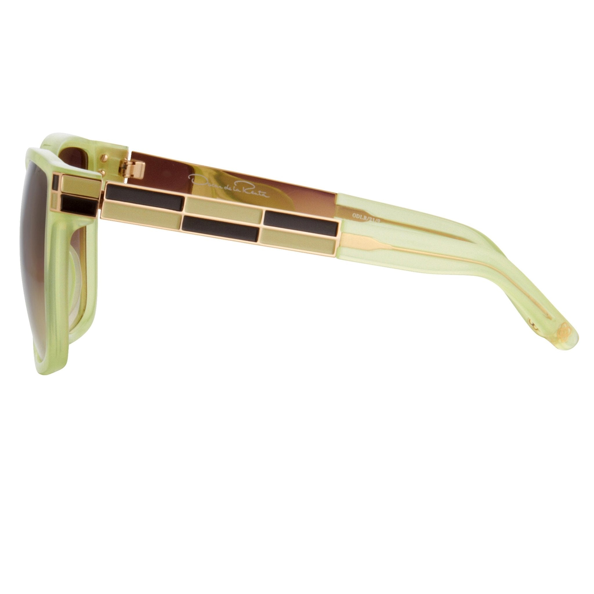 Oscar De La Renta Sunglasses Oversized Green and Brown-GR8 Sunglasses