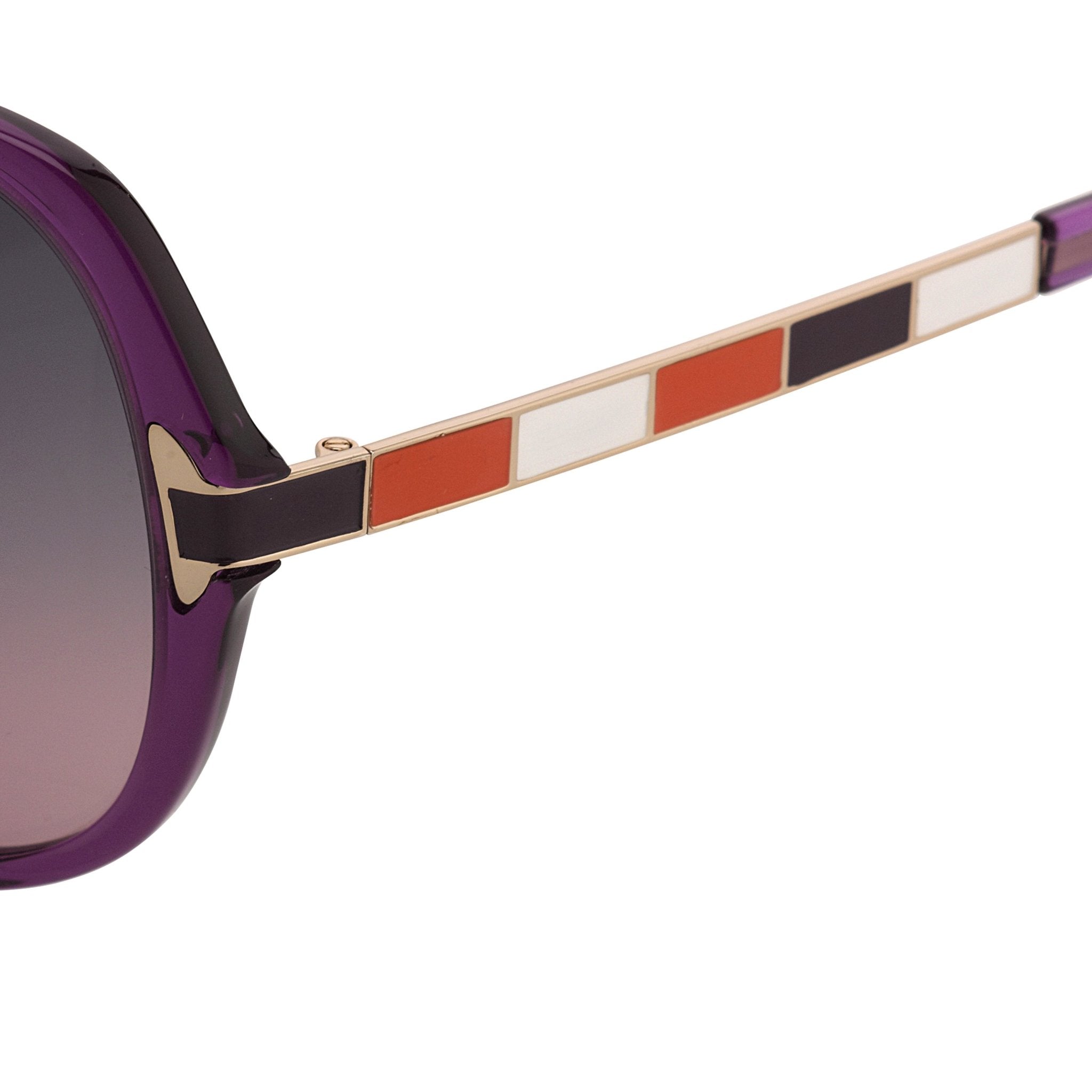 Oscar De La Renta Sunglasses Oversized Purple and Grey-GR8 Sunglasses