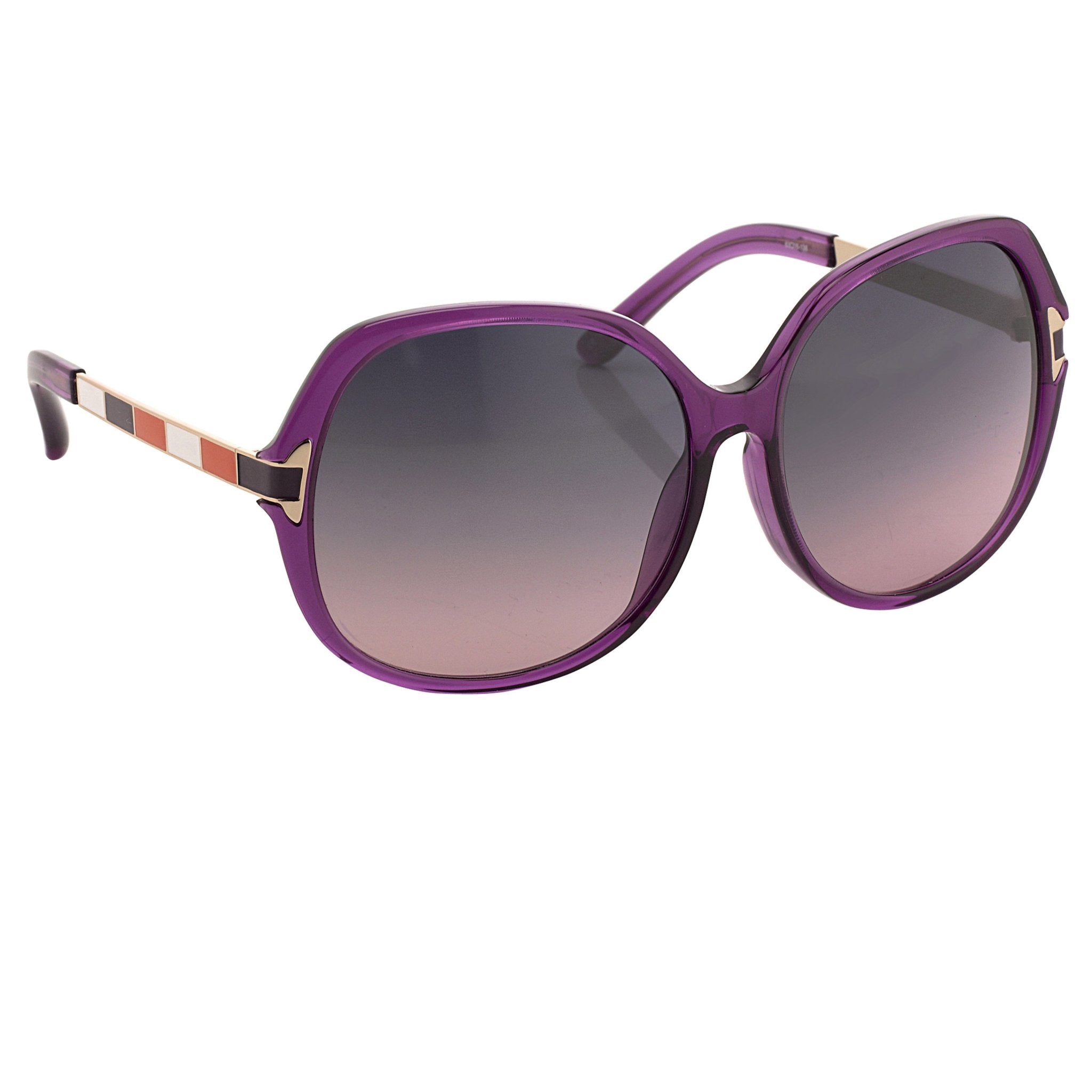 Oscar De La Renta Sunglasses Oversized Purple and Grey-GR8 Sunglasses