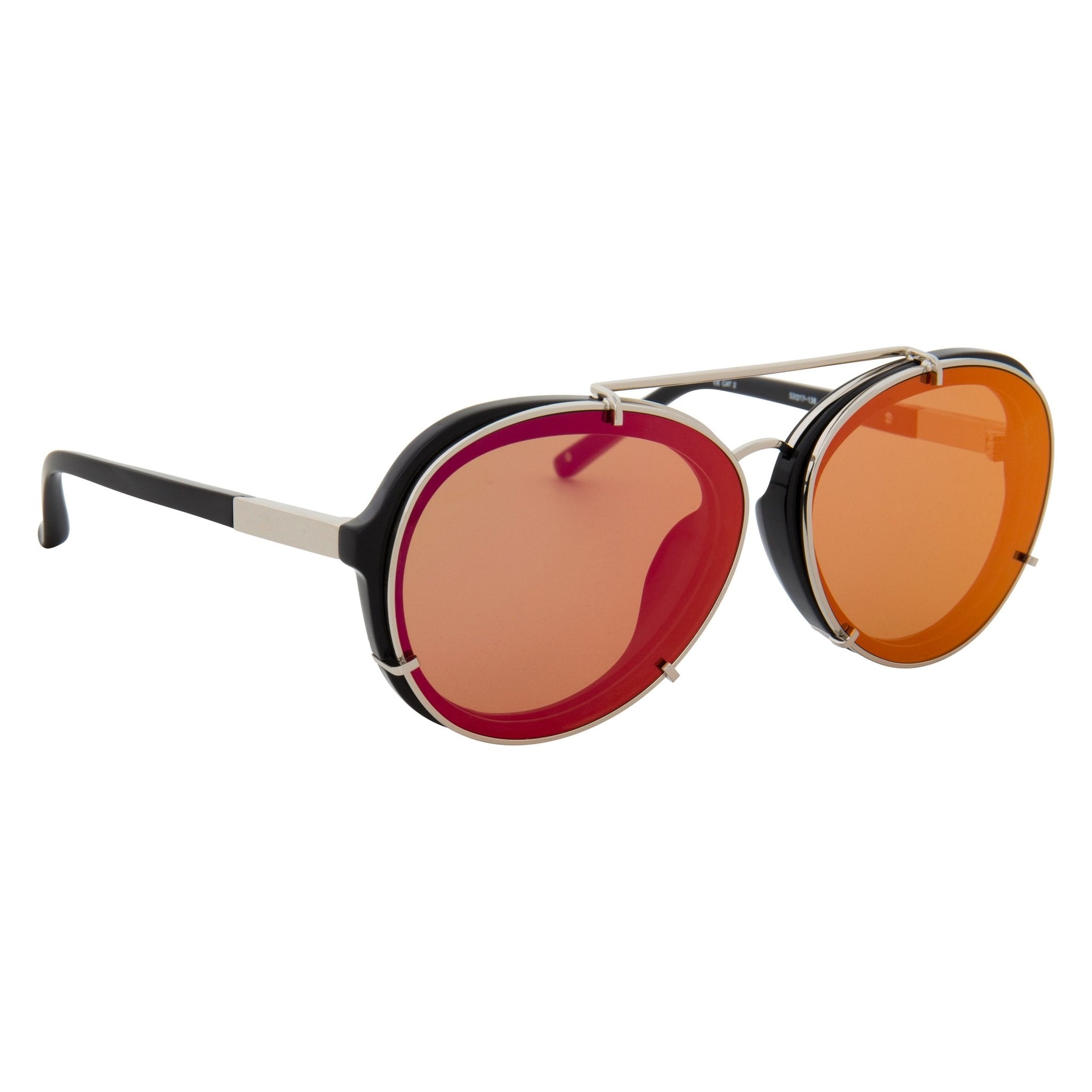 Phillip Lim Sunglasses Brushed Black and Red-GR8 Sunglasses