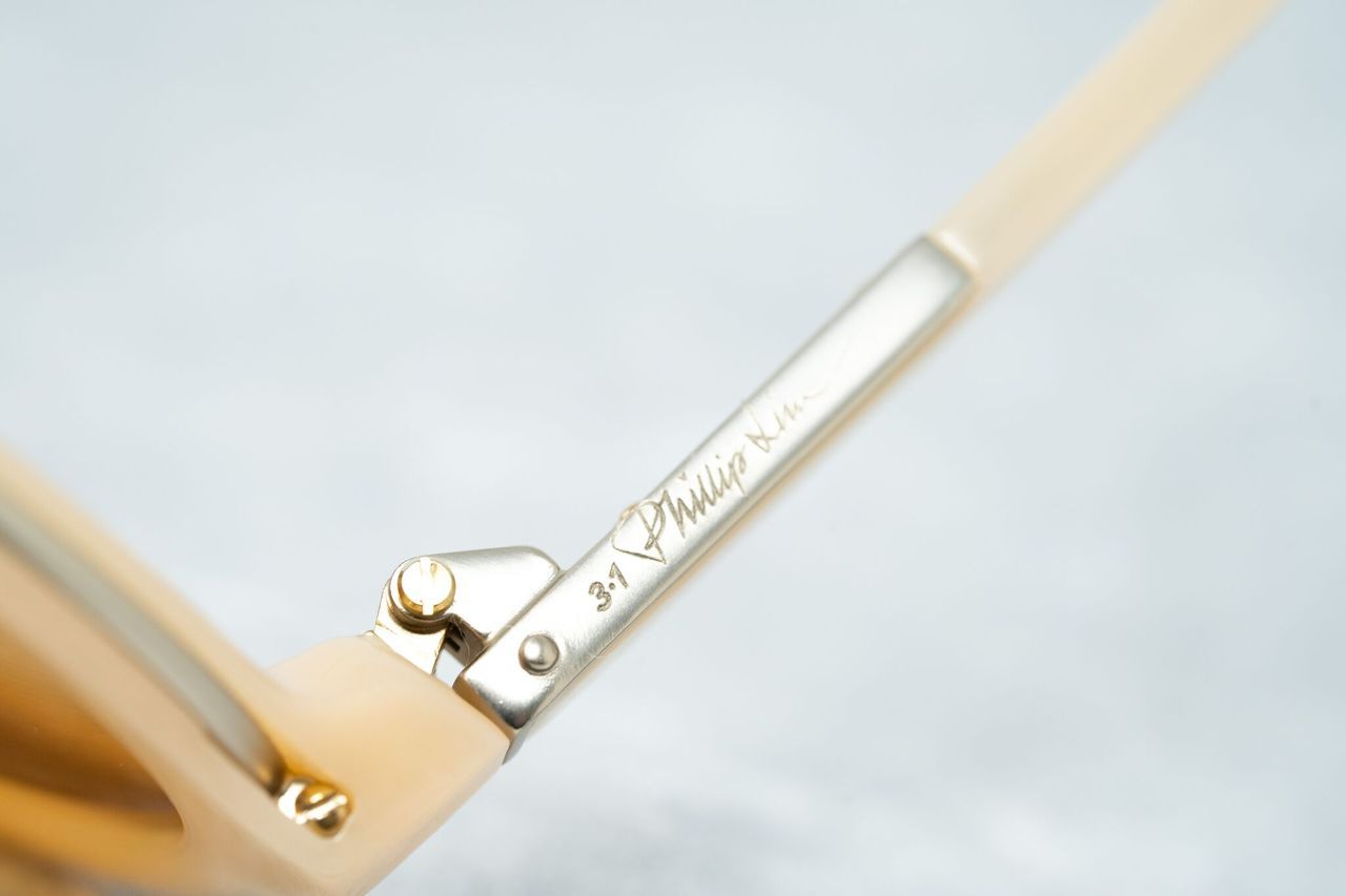 Phillip Lim Sunglasses Round Apricot and Dark Brown-GR8 Sunglasses