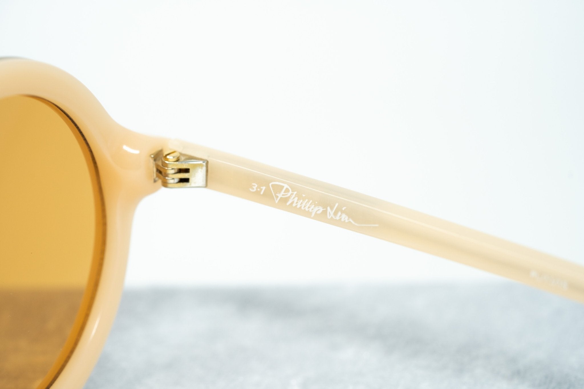 Phillip Lim Sunglasses Round Apricot and Dark Brown-GR8 Sunglasses