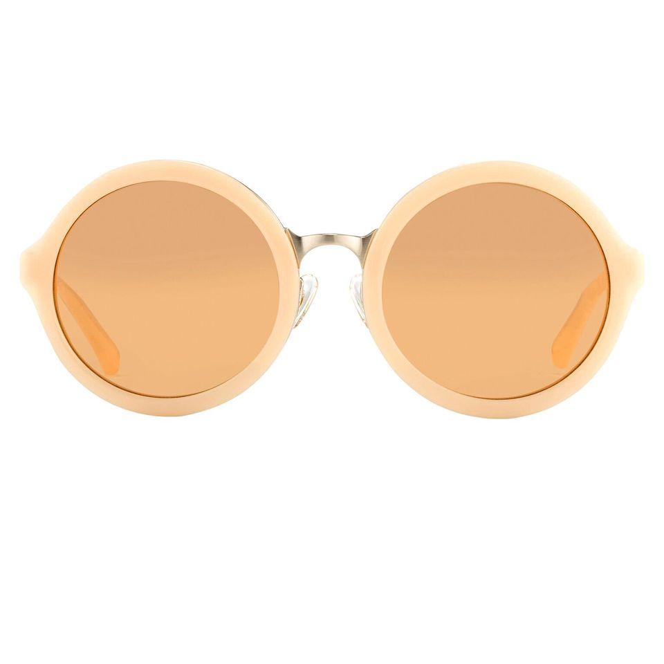 Phillip Lim Sunglasses Round Apricot and Dark Brown-GR8 Sunglasses