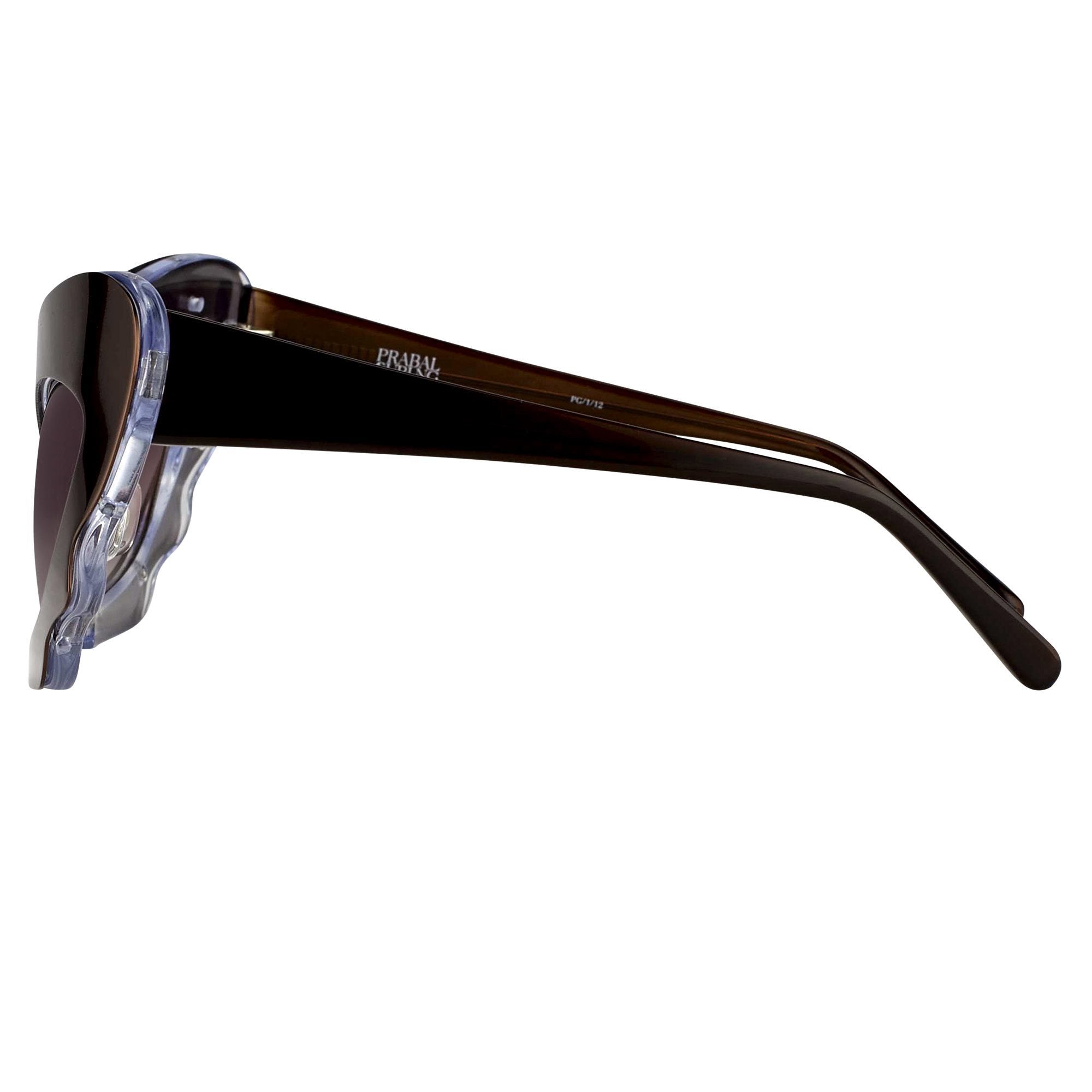 Prabal Gurung Sunglasses Cat Eye Special Chocolate Bronze and Red-GR8 Sunglasses
