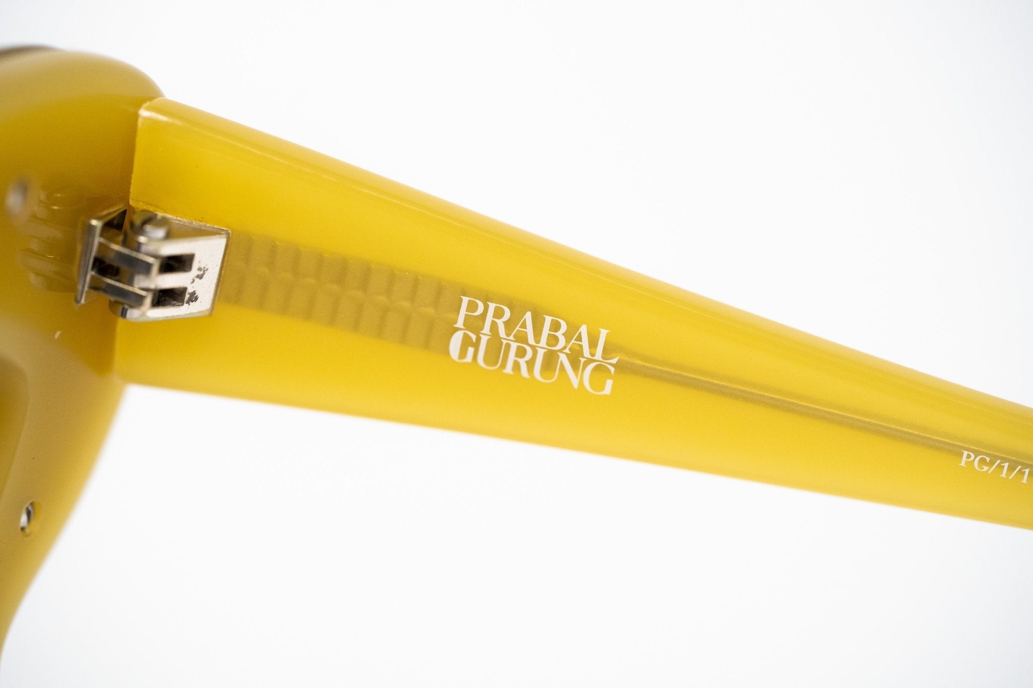 Prabal Gurung Sunglasses Cat Eye Special Mustard Yellow/Silver and Gray-GR8 Sunglasses