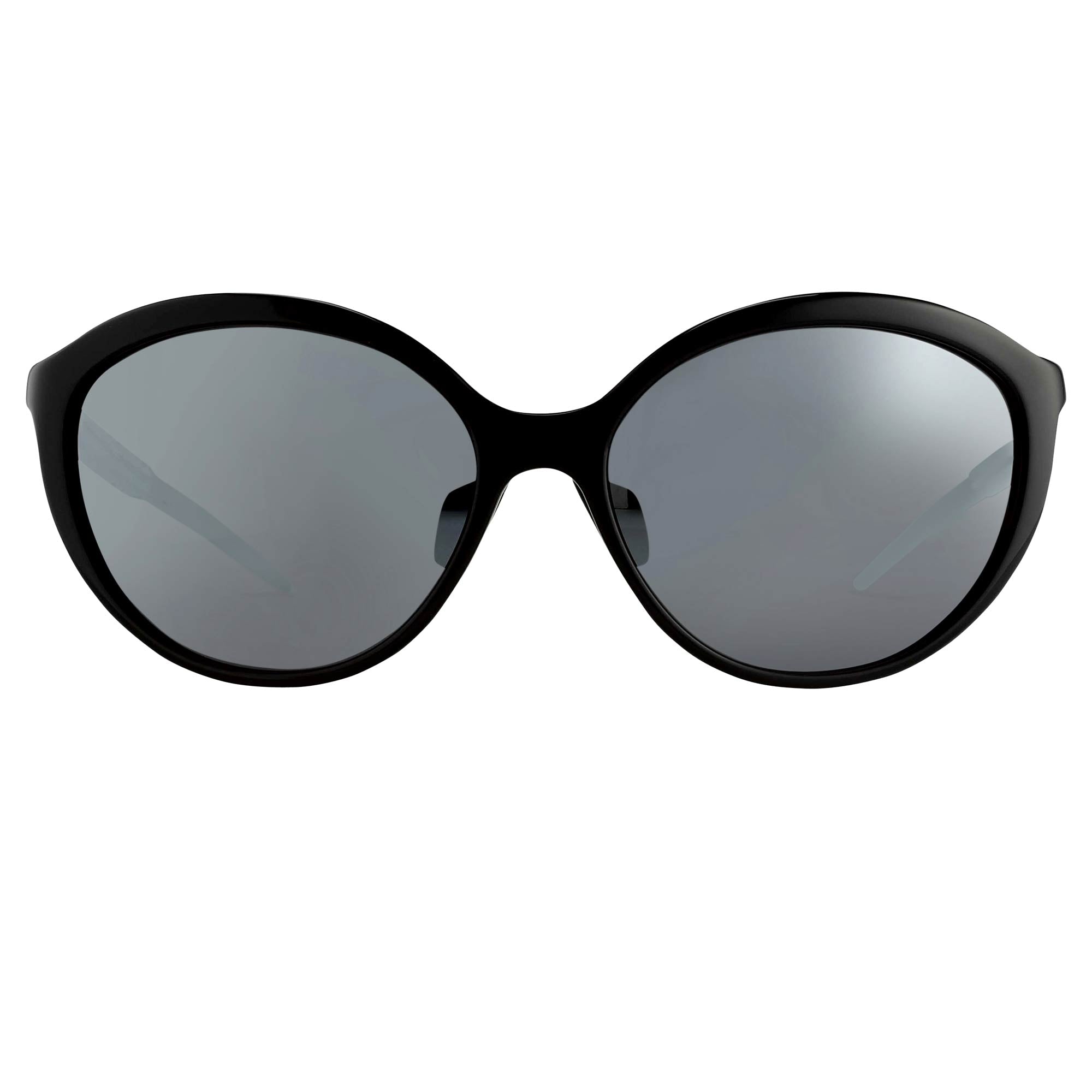 Prabal Gurung Sunglasses Oversized Black and Silver-GR8 Sunglasses