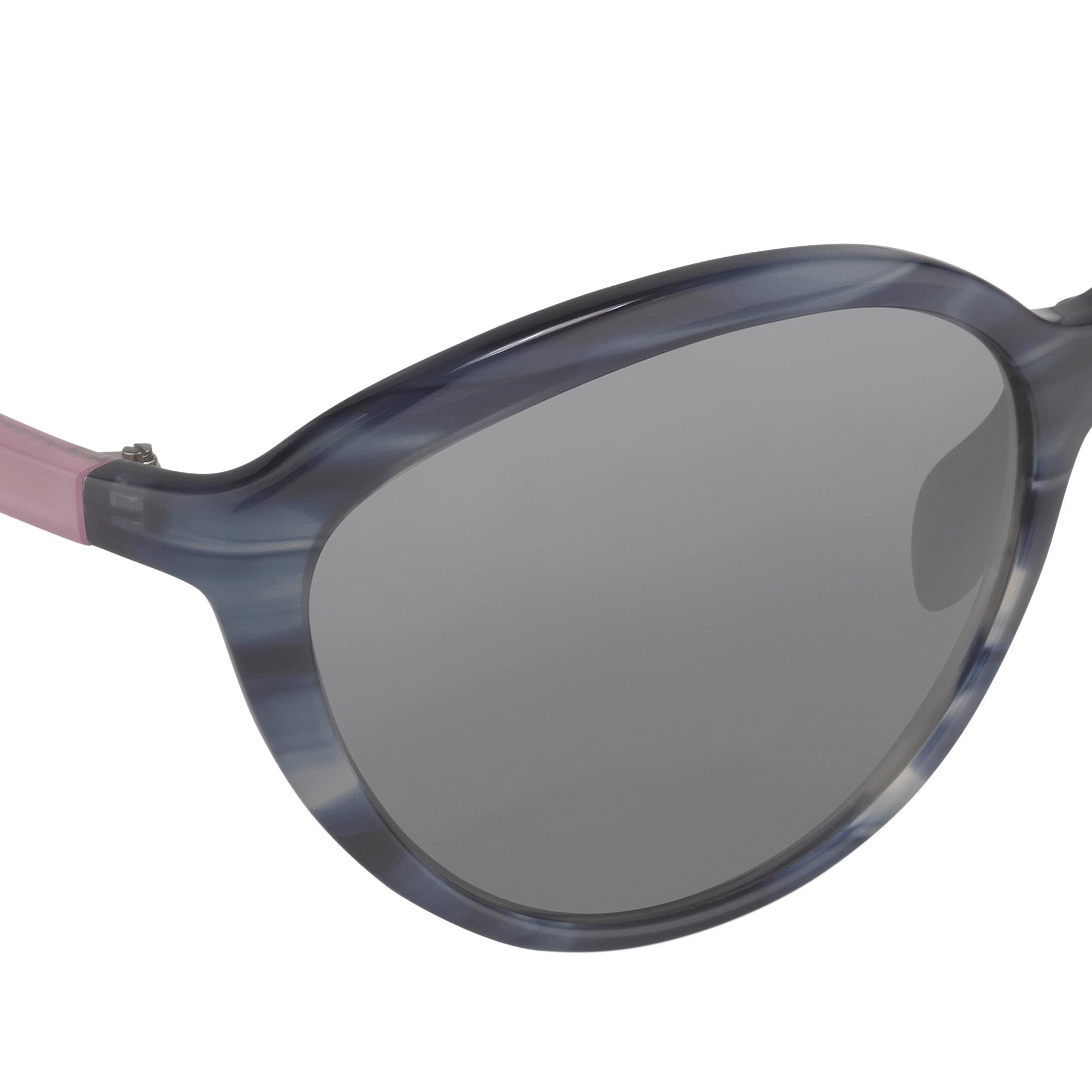 Prabal Gurung Sunglasses Female Oversized Blue Horn and Clear Pink/Black Category 3 Grey Mirror Lenses PG22C1SUN - Watches & Crystals
