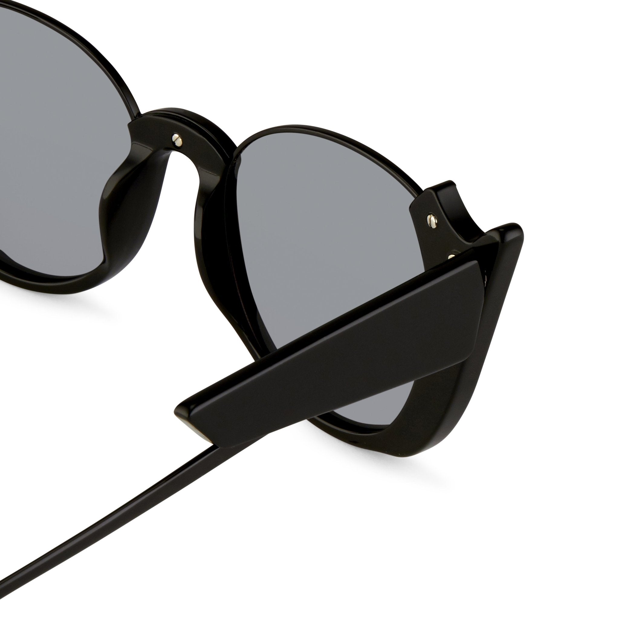 Prabal Gurung Sunglasses Round Black and Smoke-GR8 Sunglasses