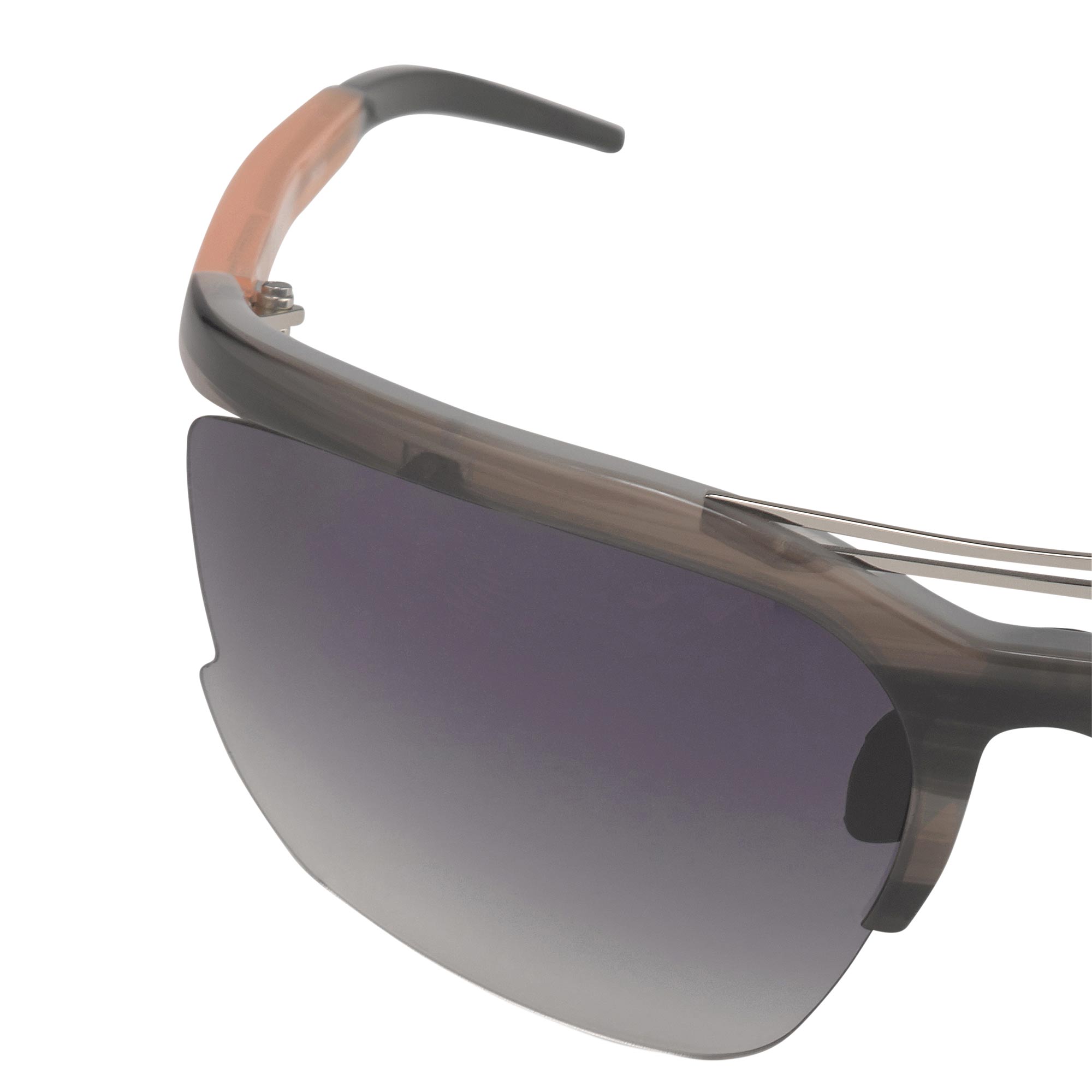 Prabal Gurung Sunglasses Female Special Frame Grey Orange Category 3 Grey Gradient Lenses PG21C3SUN - Watches & Crystals