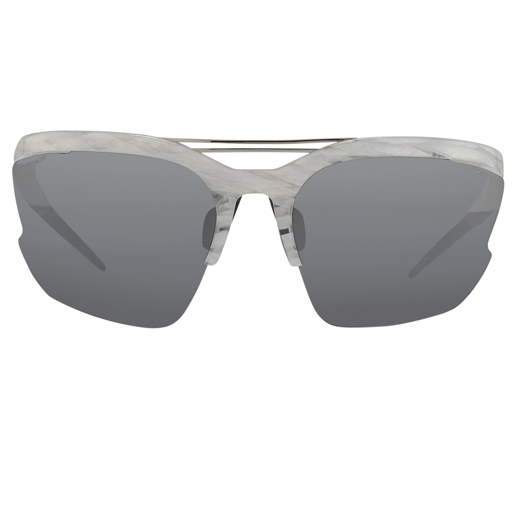 Prabal Gurung Sunglasses Special White Horn and Blue-GR8 Sunglasses