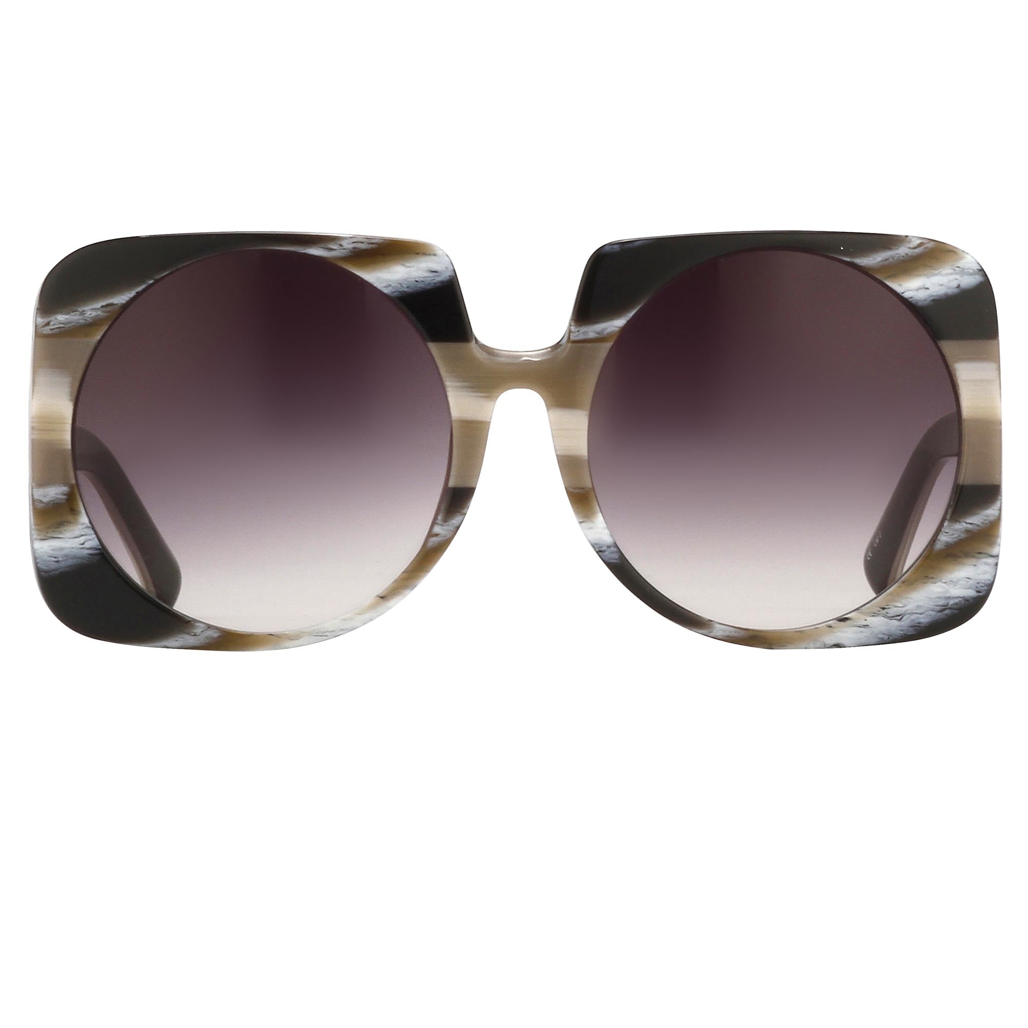 Prabal Gurung Sunglasses Female Square Cream Taupe Horn Category 3 Lenses Grey Graduated PG20C2SUN - Watches & Crystals