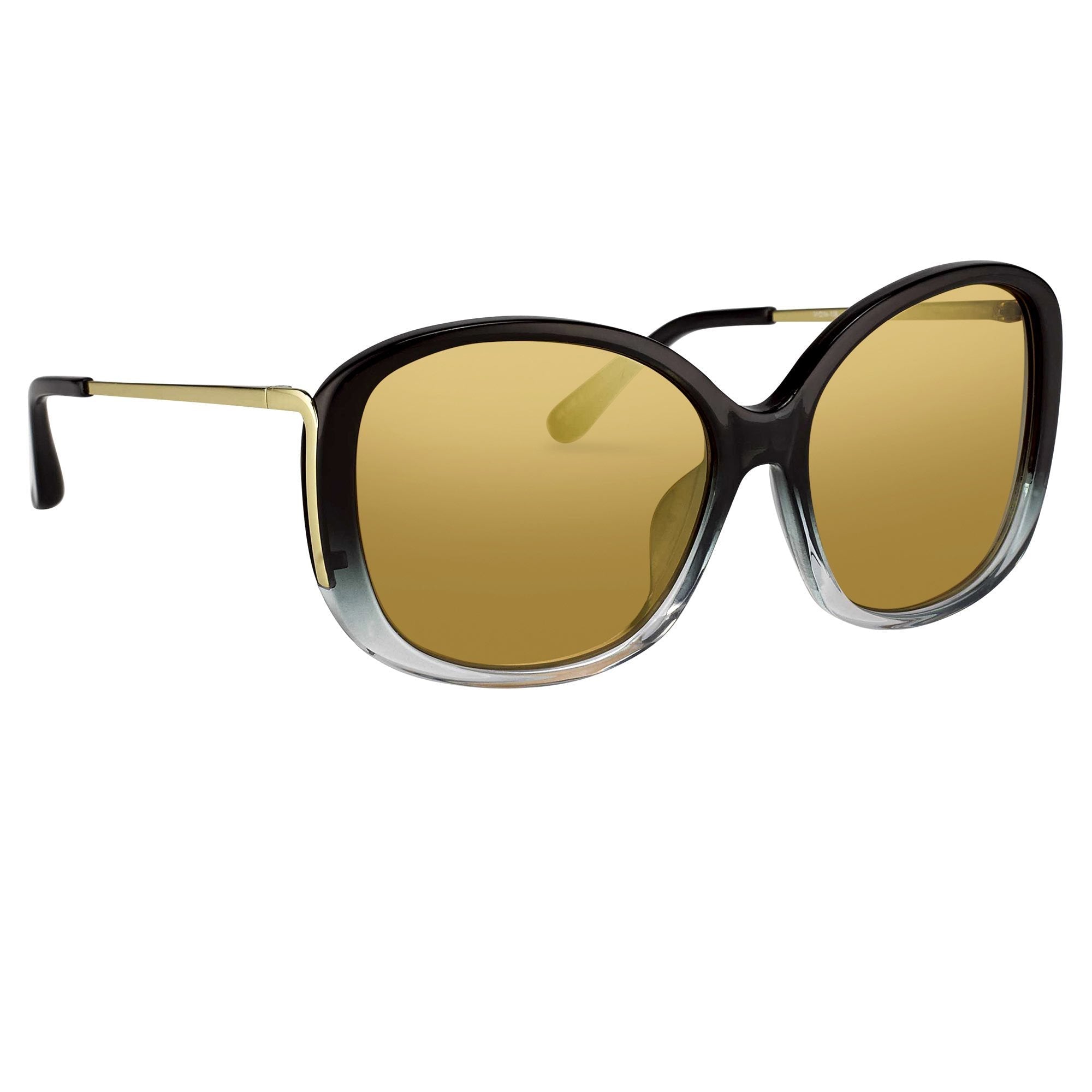 Prabal Gurung Sunglasses Oversized Black and Gold-GR8 Sunglasses
