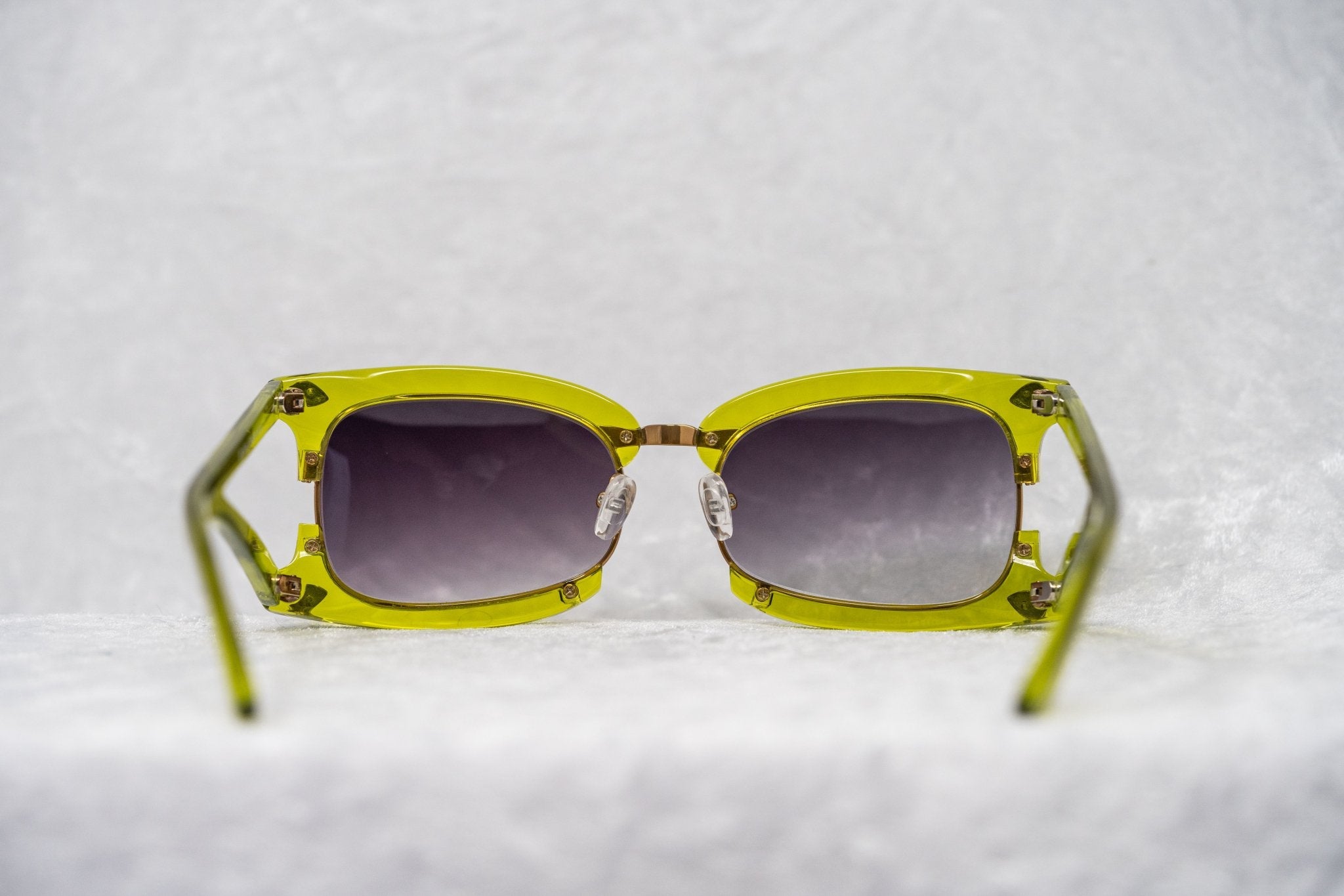 Prabal Gurung Sunglasses Rectangular Apple Green With Purple Category 3 Graduated Lenses PG2C4SUN - Watches & Crystals