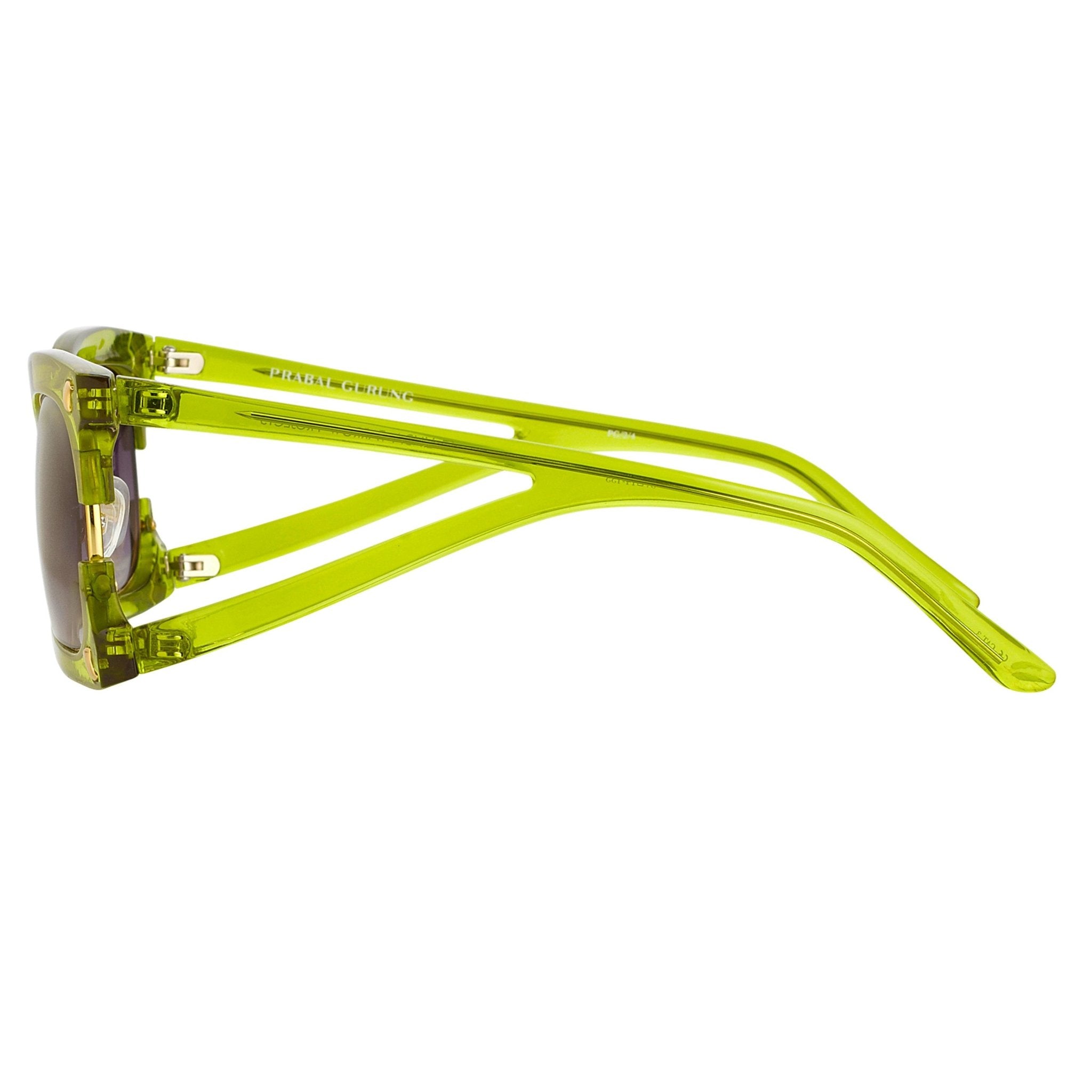 Prabal Gurung Sunglasses Rectangular Green and Purple-GR8 Sunglasses