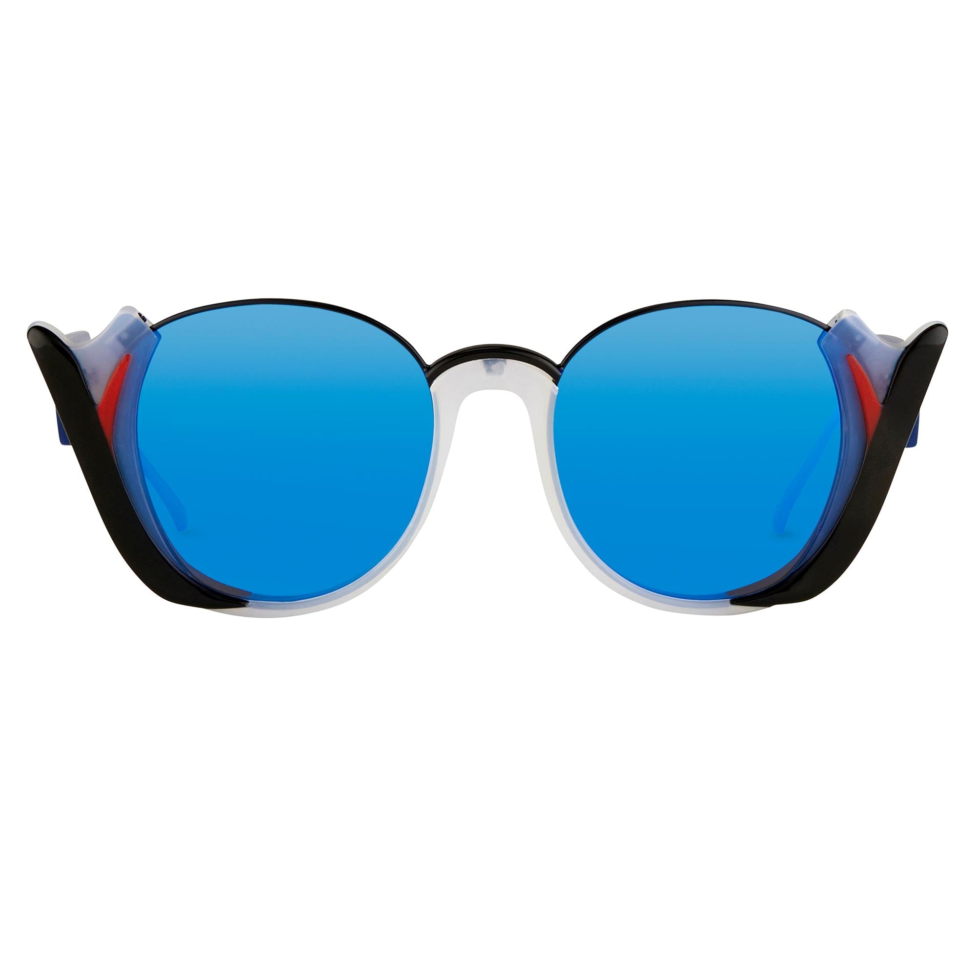 Prabal Gurung Sunglasses Round Black and Blue-GR8 Sunglasses
