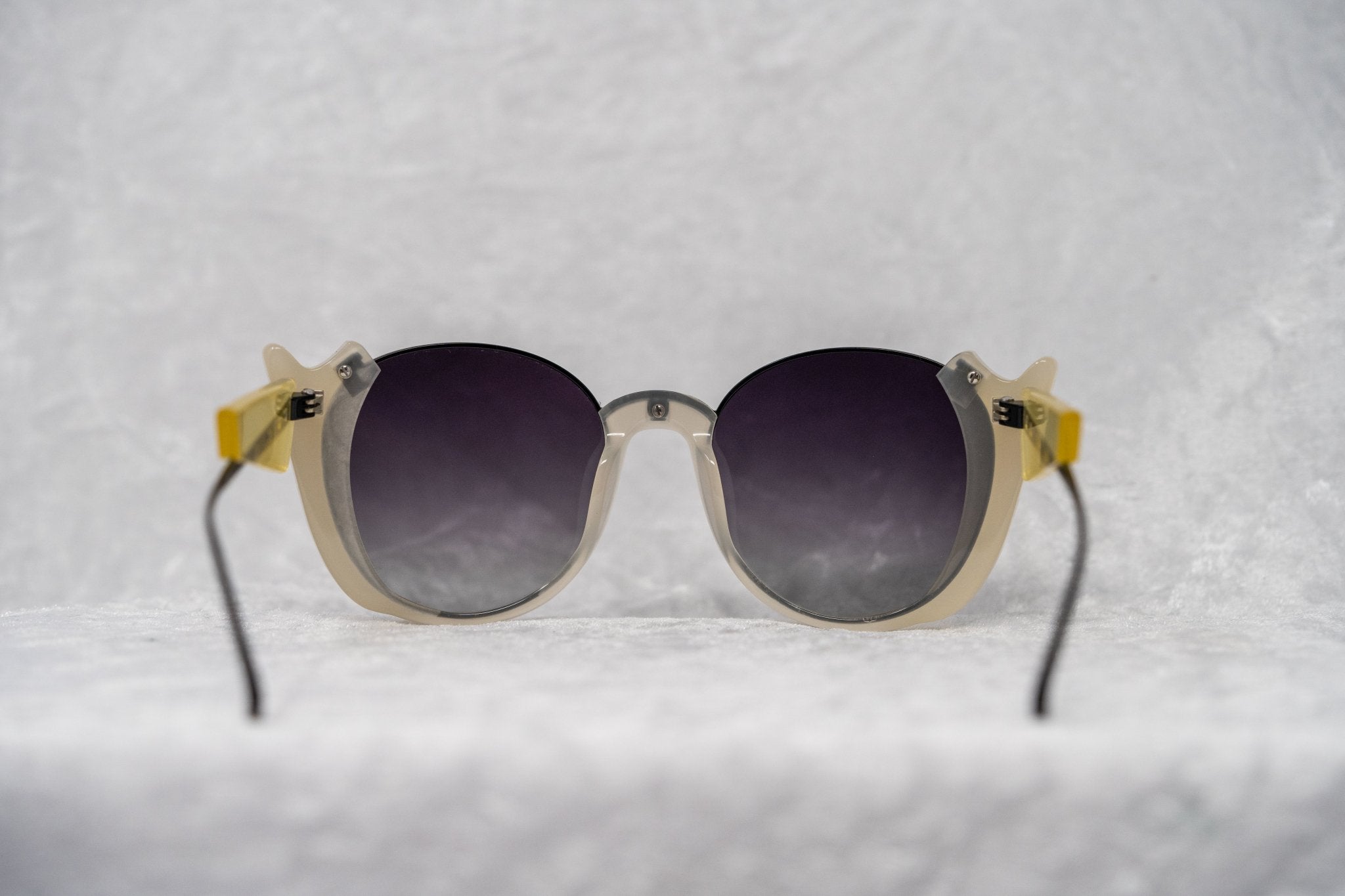 Prabal Gurung Sunglasses Round Ivory and Grey-GR8 Sunglasses