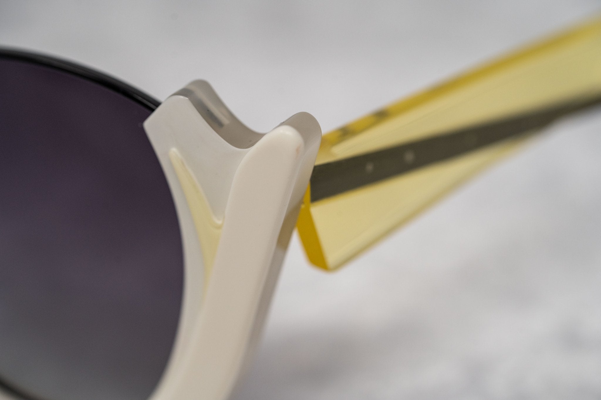 Prabal Gurung Sunglasses Round Ivory and Grey-GR8 Sunglasses