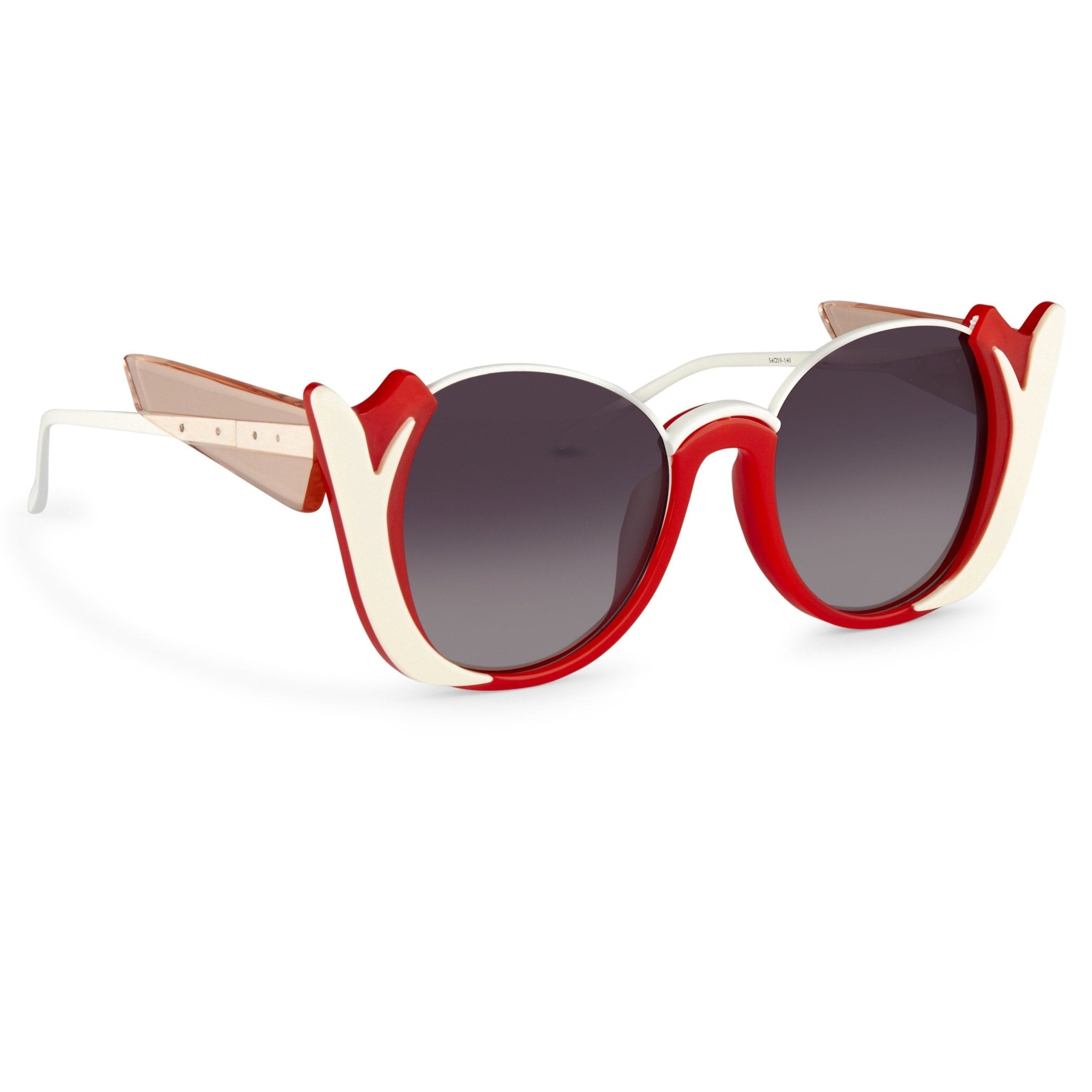 Prabal Gurung Ladies Sunglasses Round Crimson and Grey PG24C4SUN-GR8 Sunglasses