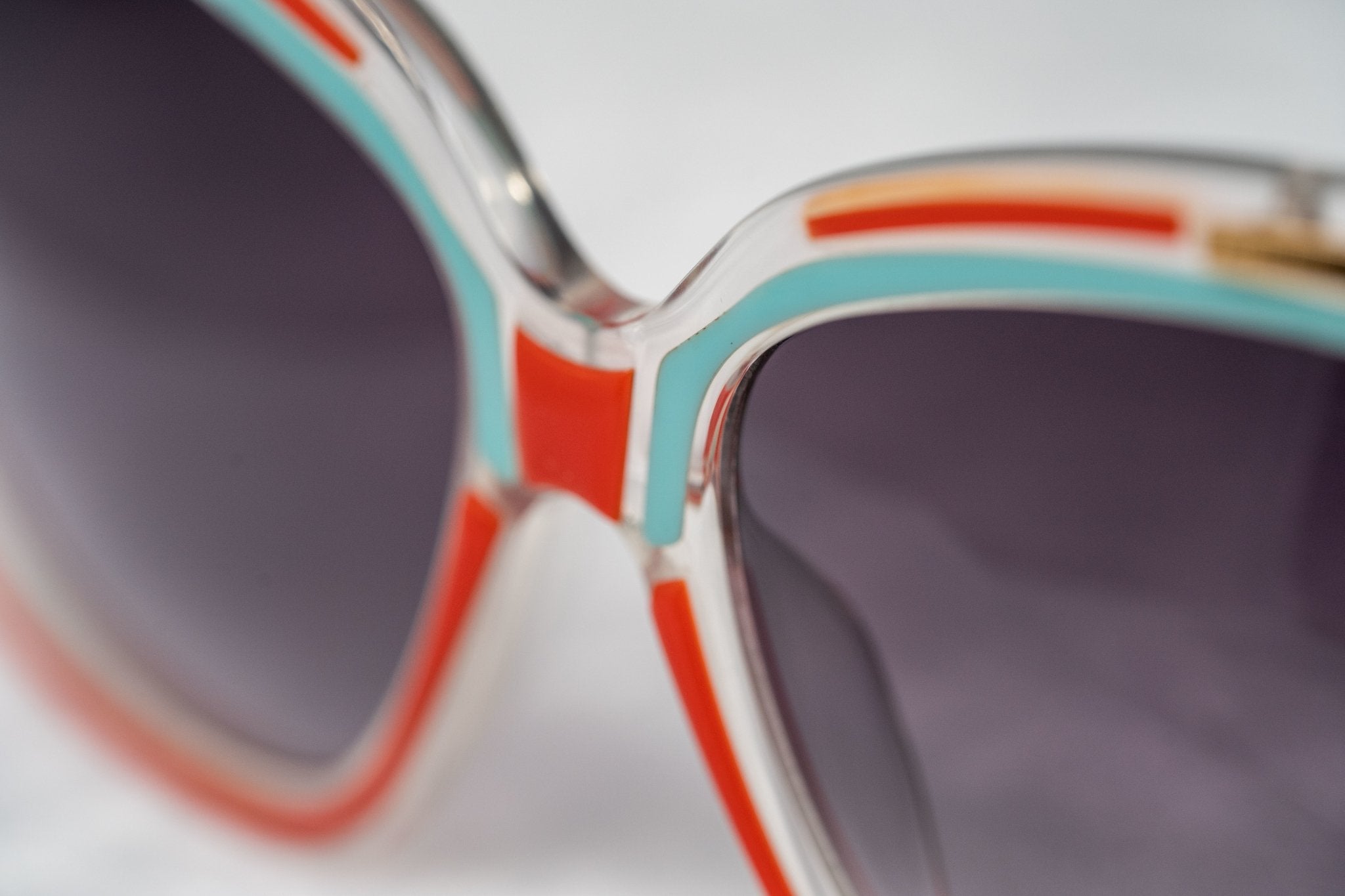 Prabal Gurung Sunglasses Square Clear Red Sky Blue With Grey Category 3 Graduated Lenses PG8C2SUN - Watches & Crystals