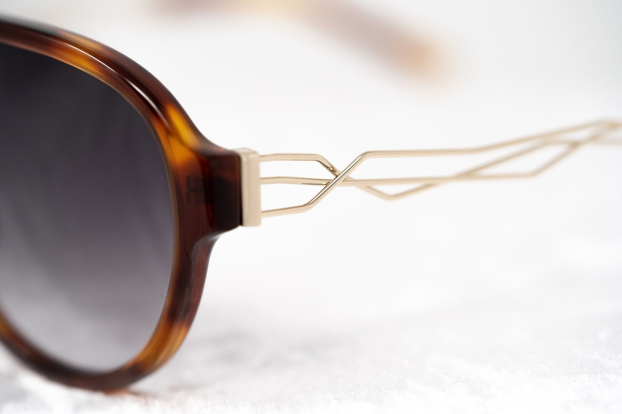 Prabal Gurung Sunglasses Dark Brown Tortoise Shell and Grey-GR8 Sunglasses