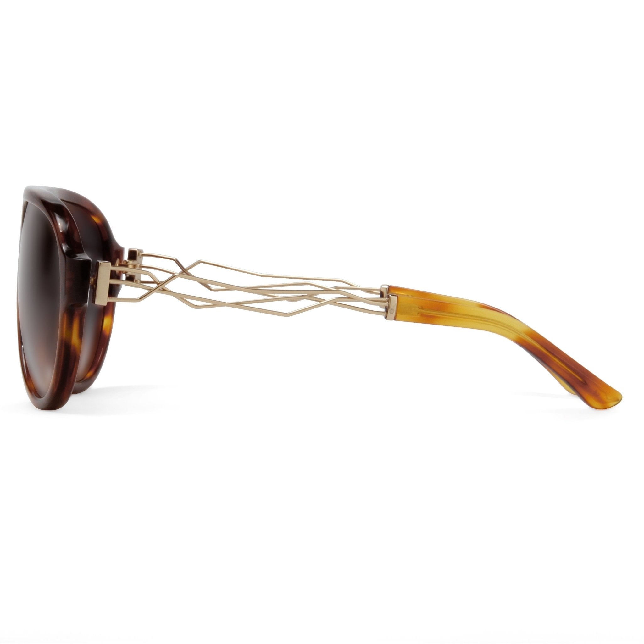 Prabal Gurung Sunglasses Dark Brown Tortoise Shell and Grey-GR8 Sunglasses