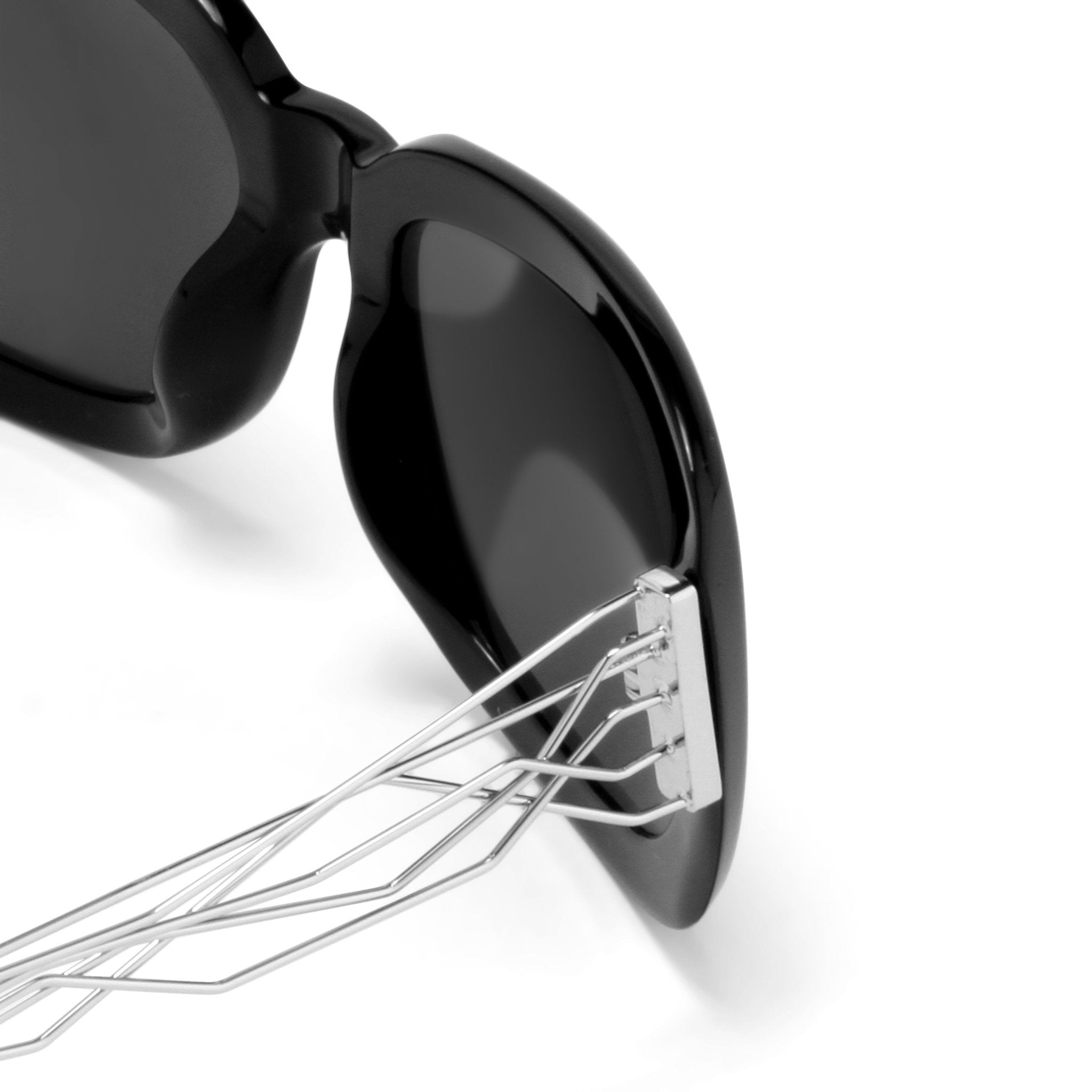 Prabal Gurung Sunglasses Rectangle Black and Grey-GR8 Sunglasses