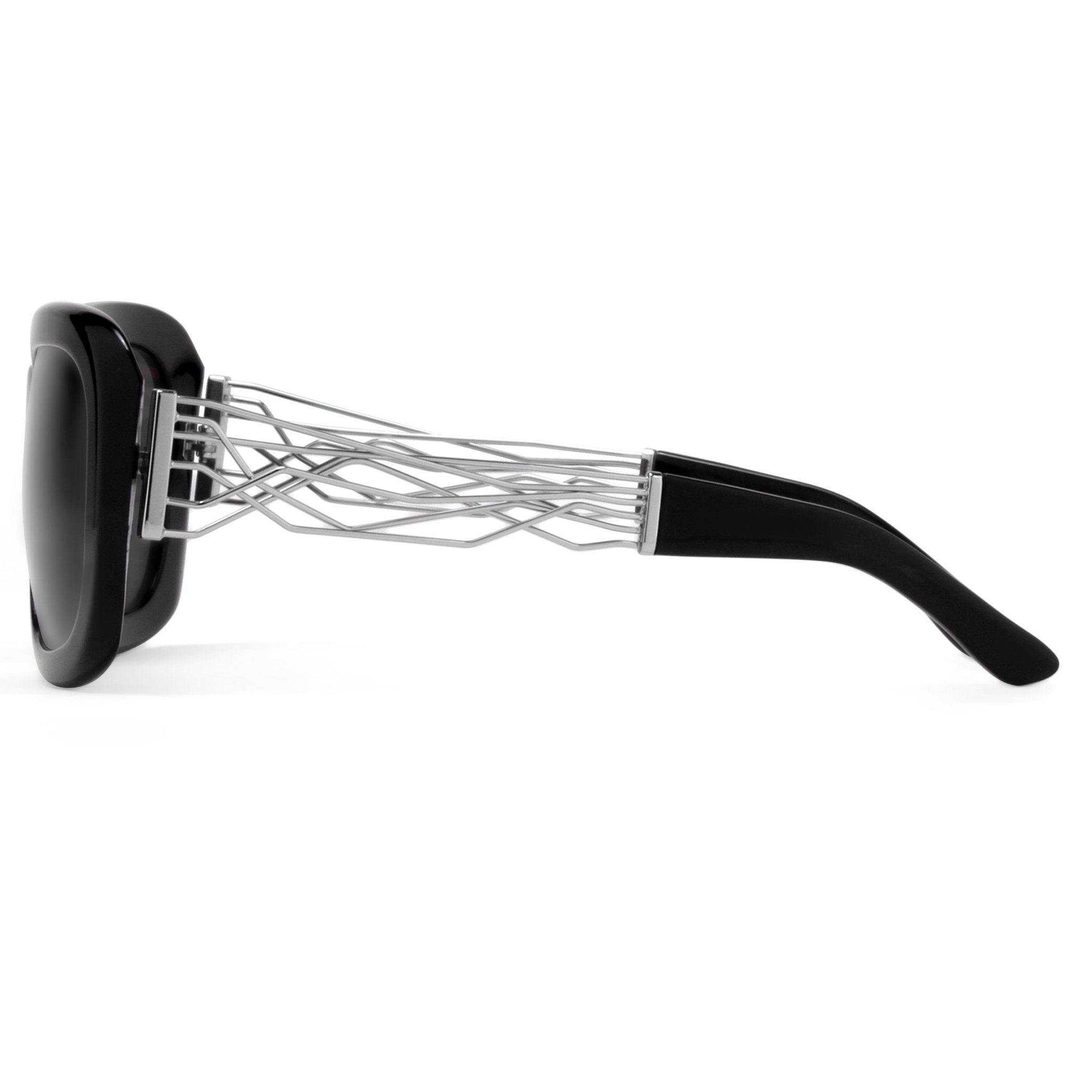 Prabal Gurung Sunglasses Rectangle Black and Grey-GR8 Sunglasses