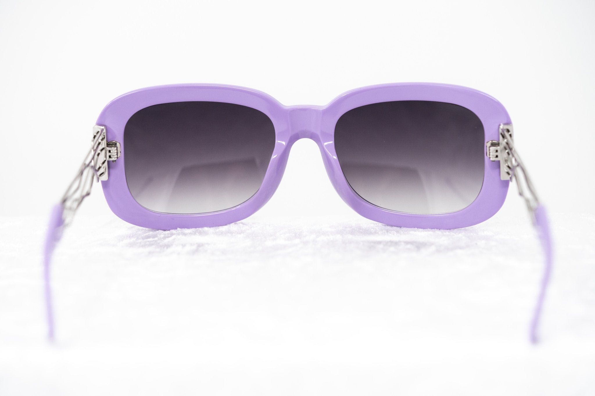 Prabal Gurung Sunglasses Rectangle Purple and Grey-GR8 Sunglasses